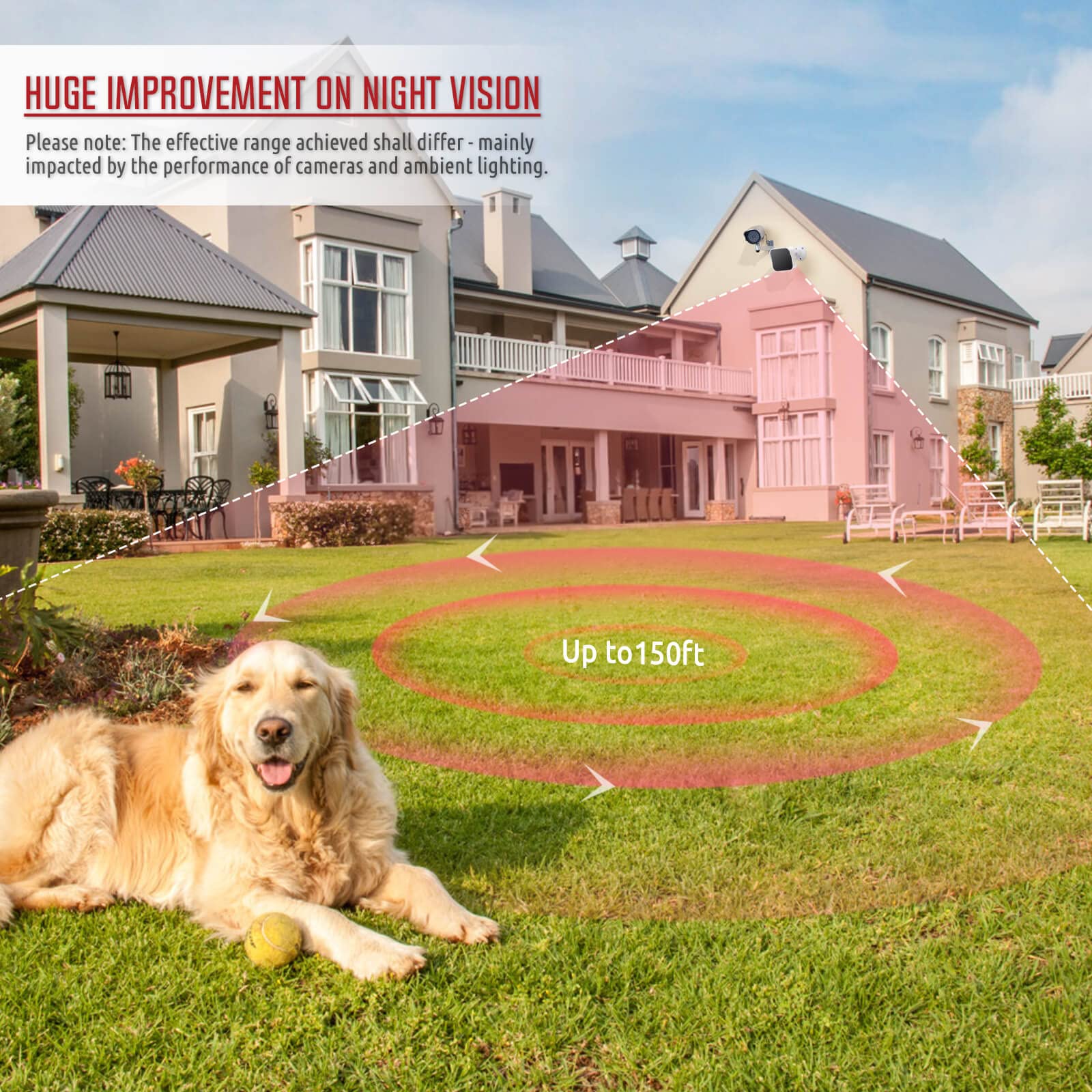 Tendelux Di10 Ir Illuminator | Medium Range Infrared Flood Light For Security Camera (W/Power Adapter)