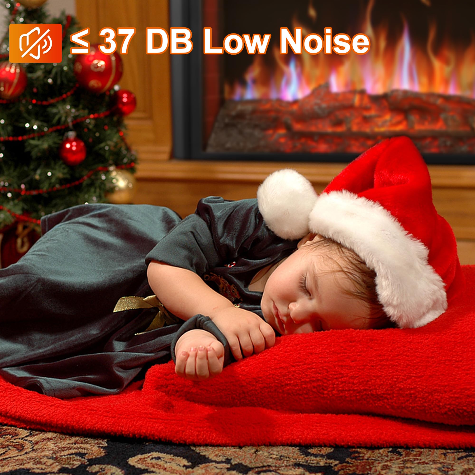 28'' Electric Fireplace Inserts Heater   Recessed Fire Places Electric Fireplace Insert With Remote Control, 8H Timer, 6 Brightn