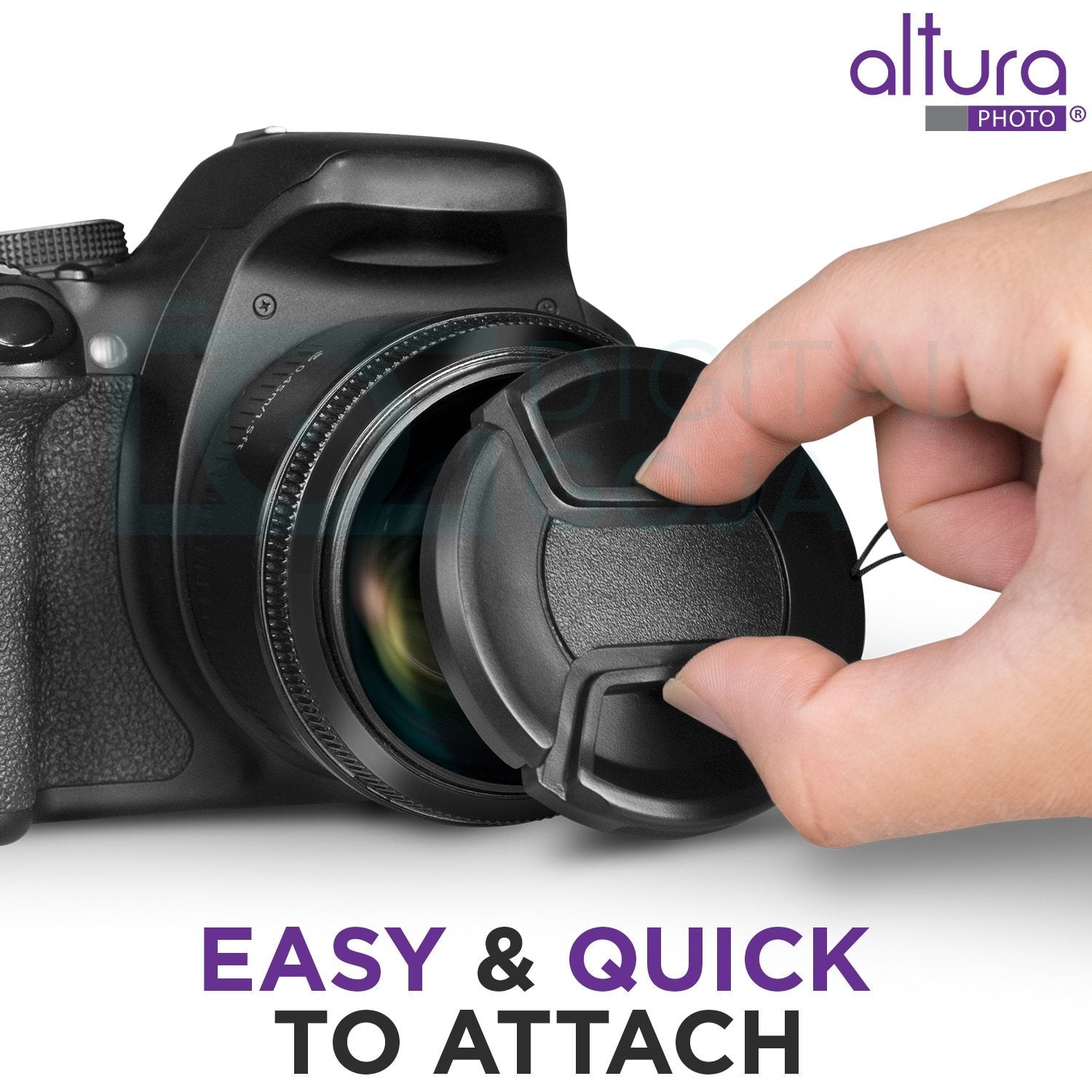 Altura Photo 58Mm Lens Cap   2 Pack Canon Lens Cap Cover For Eos Rebel T8I, T7, T7I, T6, T6I, T5, T5I, T3, Sl3, 90D, 80D, T100 W