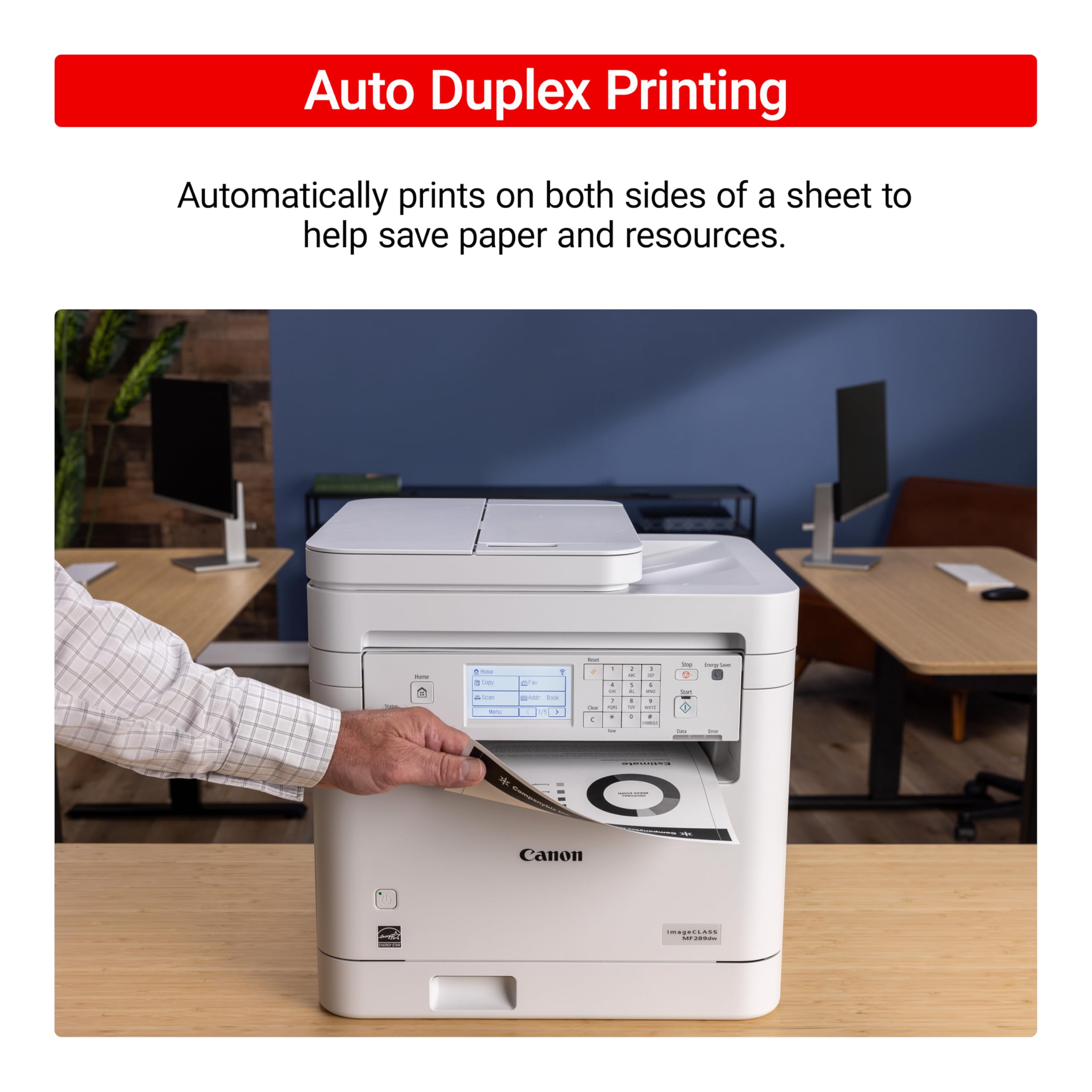 Canon Imageclass Mf289Dw - Monochrome, Duplex, Wireless Laser Printer, All-In-One Print, Copy, Scan, Fax, Auto Document Feeder,