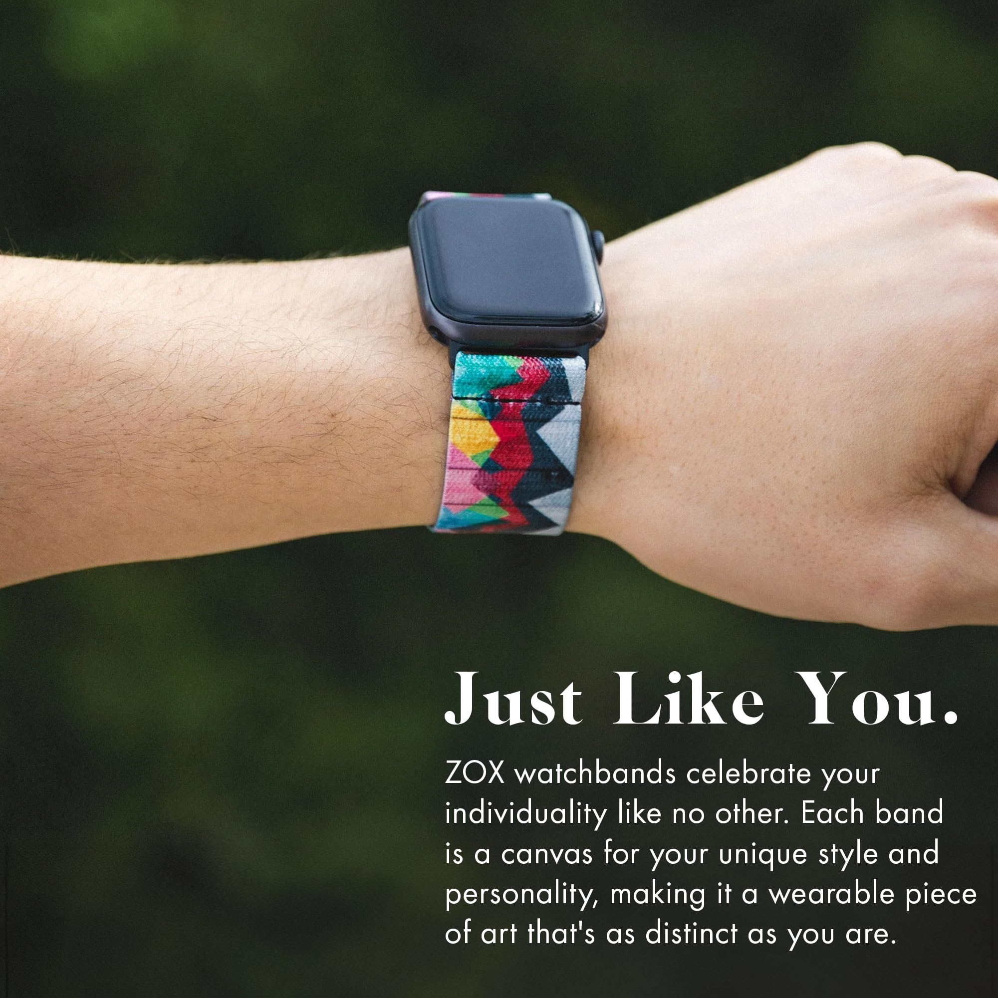 Zox Android Smart Watch Band - Mountains To Molehills | Soft, Adjustable Elastic Band With Motivational Affirmations And Beautif