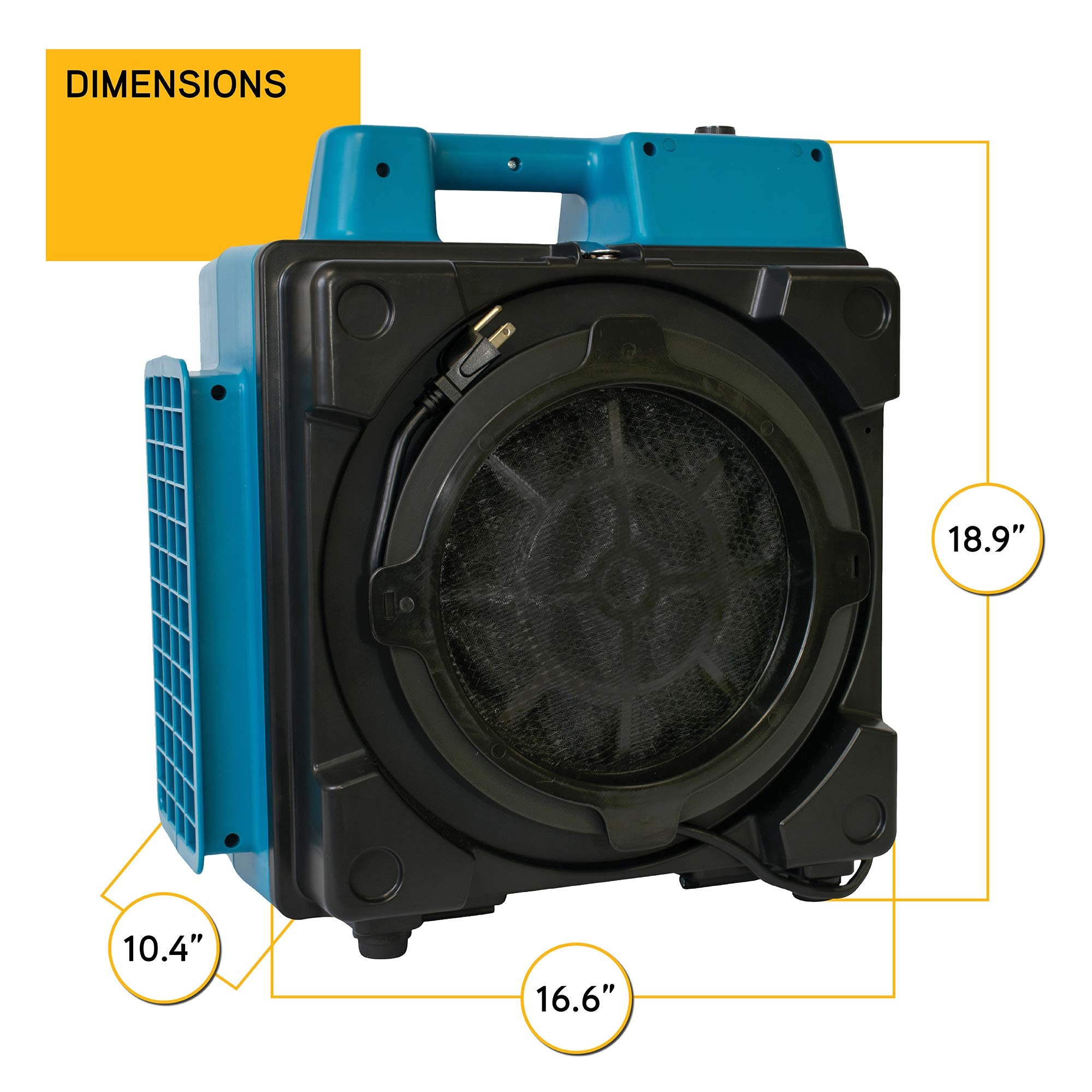 Xpower X 2580 1/3Hp 550 Cfm Air Mover   Sealed Motor Low Profile Carpet Dryer   Air Blower Build In Gfci Power Outlets & Hour Me