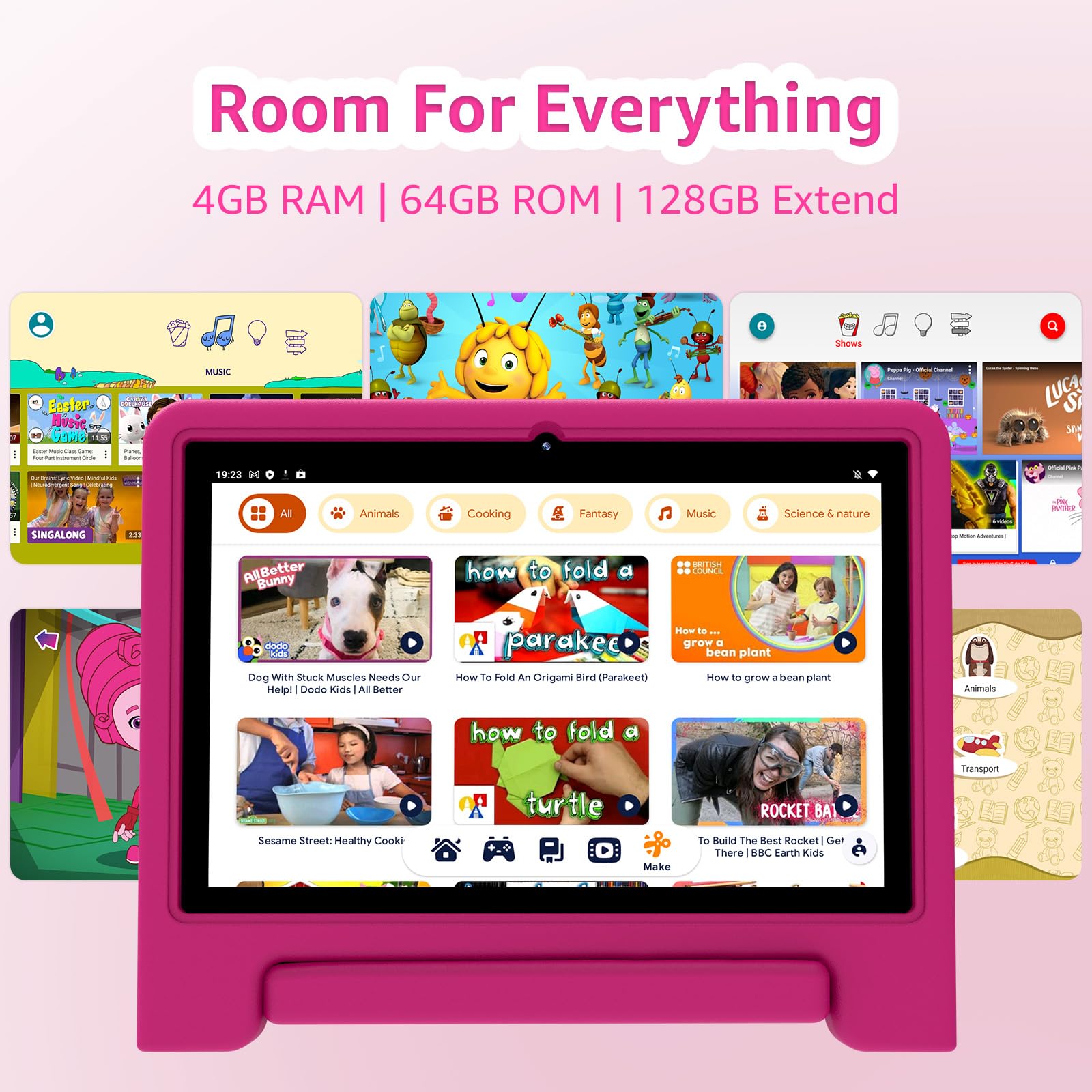 Apolosign Kids Tablet, 10 Inch Tablet For Kids With Android 13, Wifi, Bt5.0, Dual Camera, Pre-Installed Educational App, Parenta