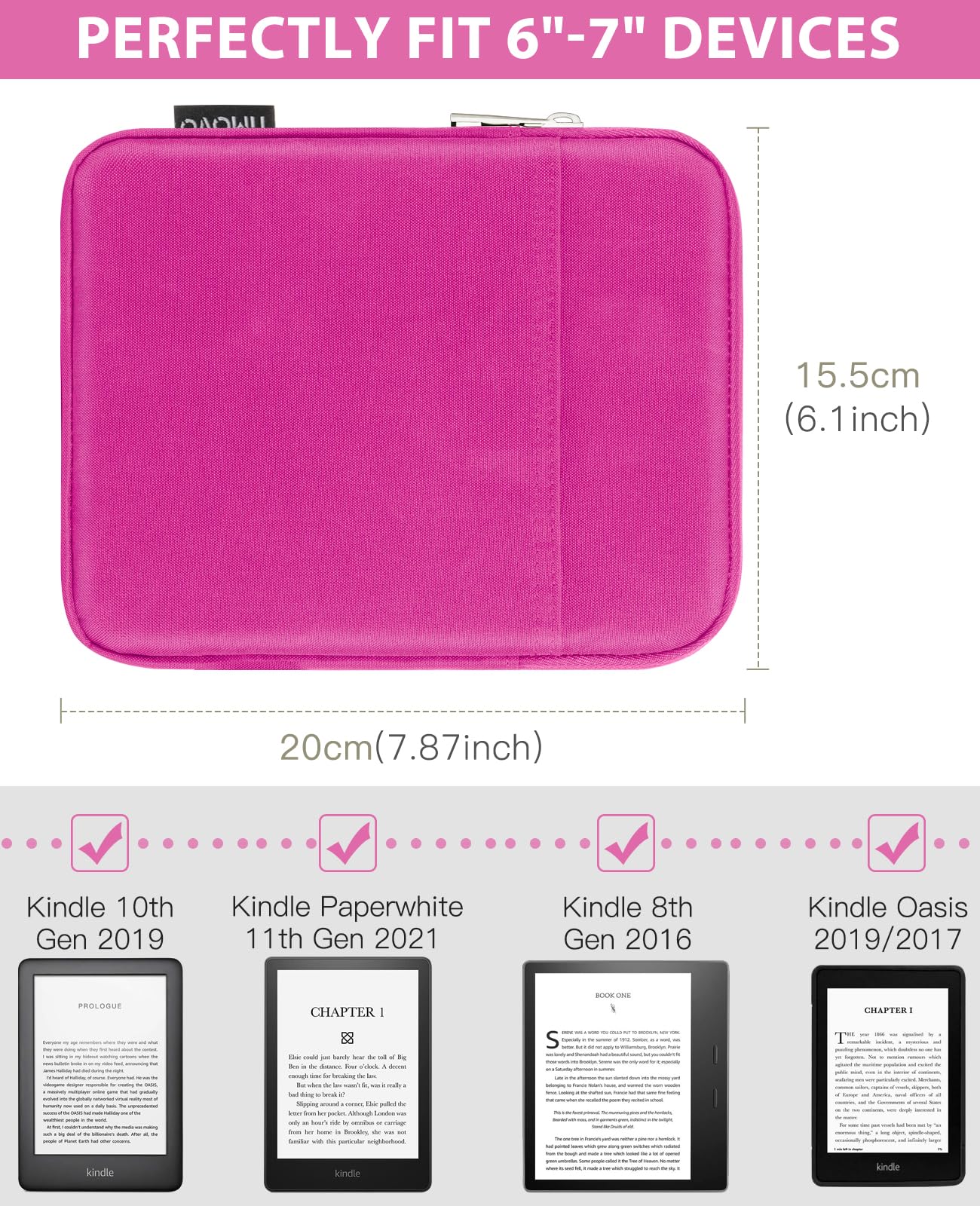 Timovo 6 7 Inch Sleeve Case For All New Kindle 2022/10Th Gen 2019 /Kindle Paperwhite 11Th Gen 2021/Kindle Oasis E Reader, Protec