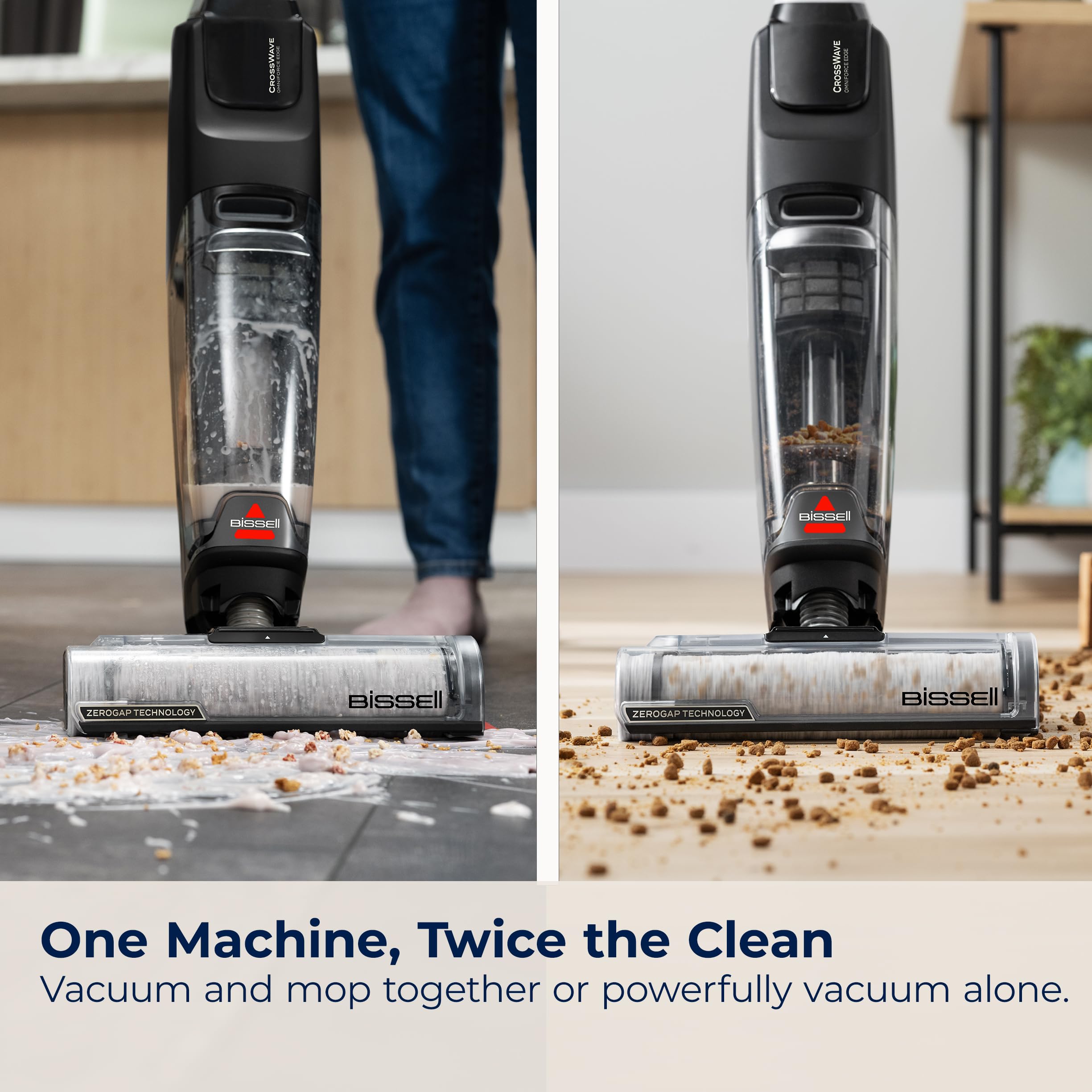 Bissell Crosswave Omniforce Cordless Multi Surface Hard Floor Cleaner Wet Dry Vacuum With Zero Gap Edge Technology, 3930F