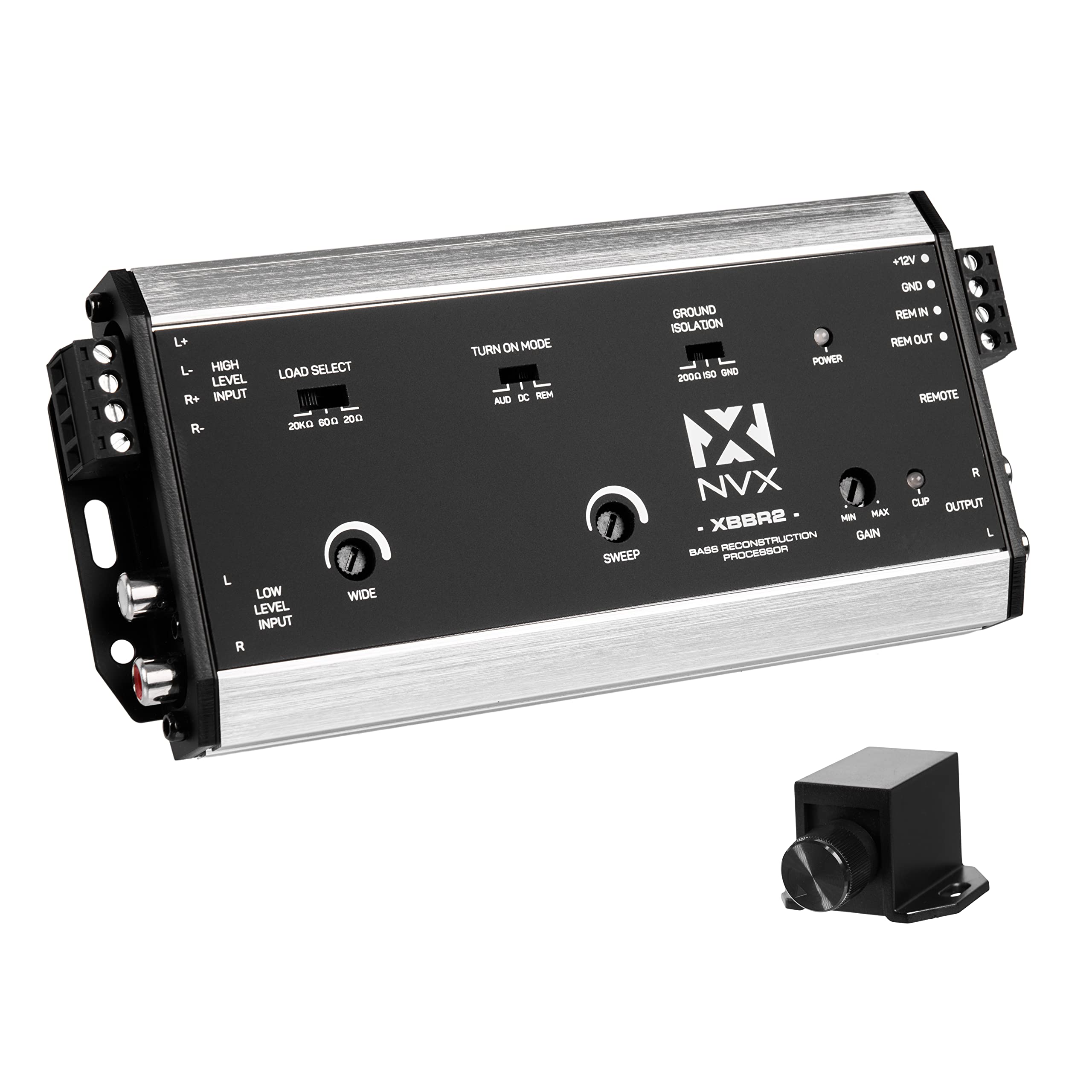 NVX XBBR2 XSeries 2Channel Bass Restoration Processor and Line Output Converter with Impedance Matching and Remote Level Contr