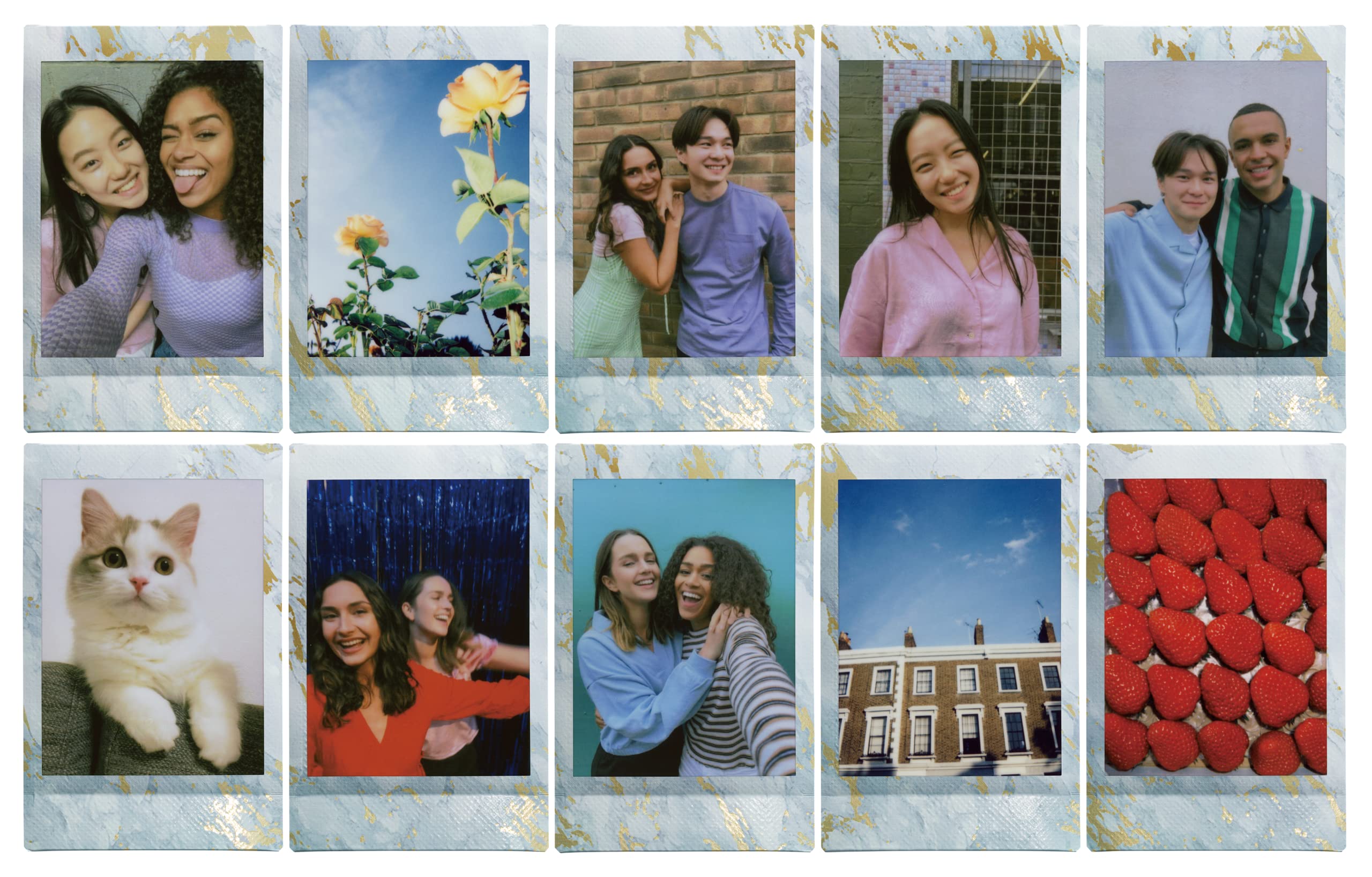 Fujifilm Instax Mini Blue Marble Film   10 Exposures