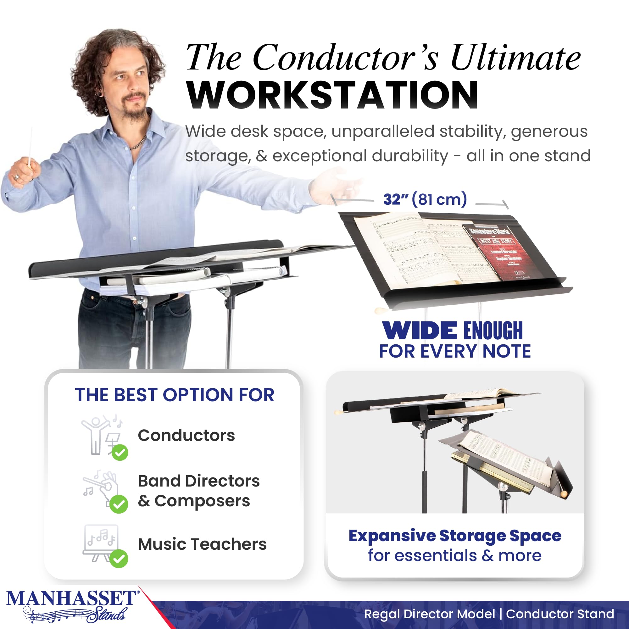 Manhasset 5401 Conductors Regal Director Sheet Music Stand Model