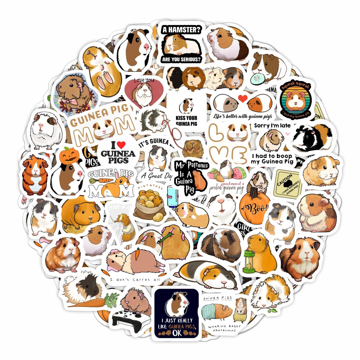 Guinea Pig Stickers   Guinea Pig Party Favors, Guinea Pig Birthday Decorations   Guinea Pig Stuff, Accessories, Gifts For Guinea