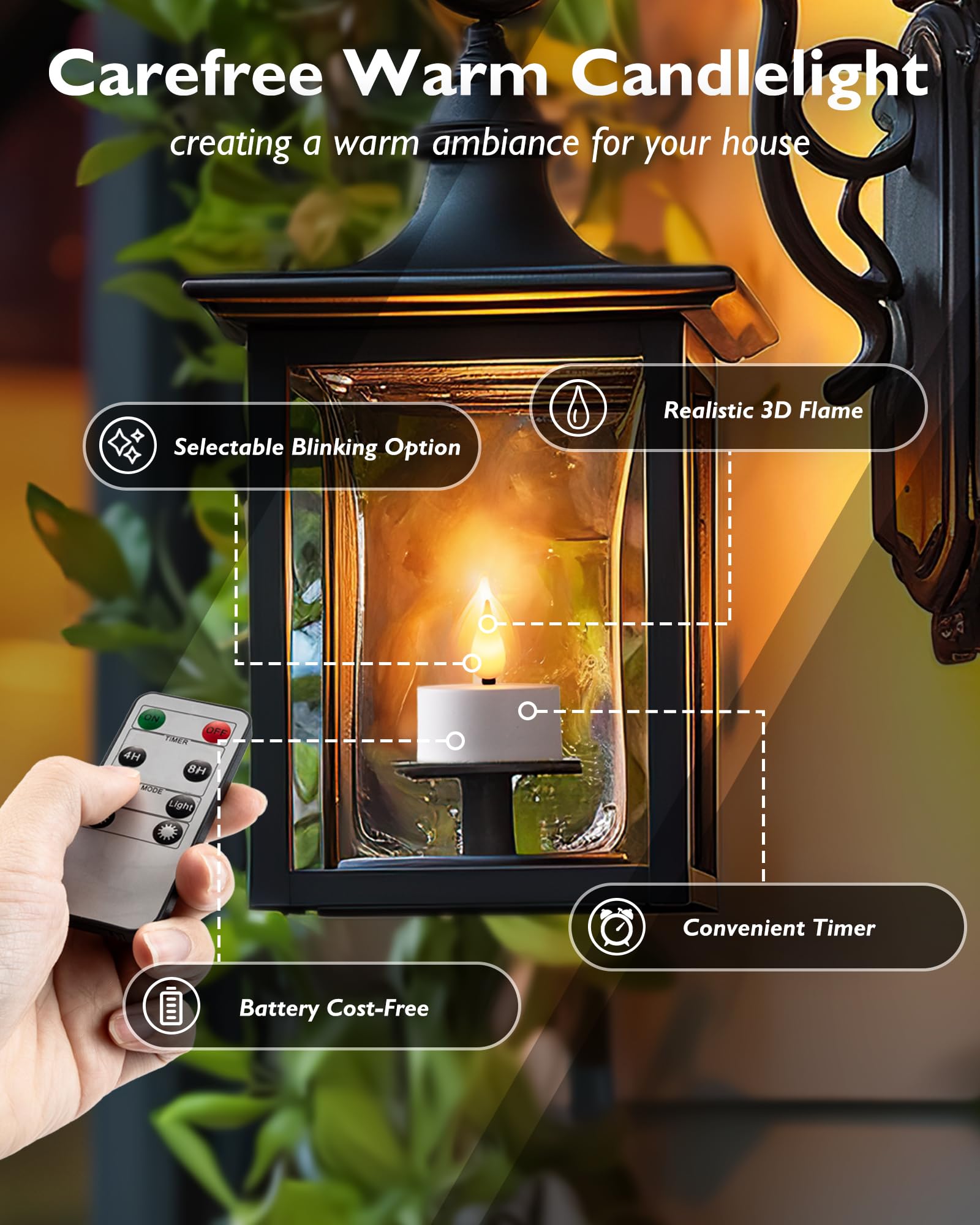 Homemory Rechargeable Tea Lights Flameless Candles With Remote Timer, Battery Operated Led Tealight Candles, Usb Candles For Wed