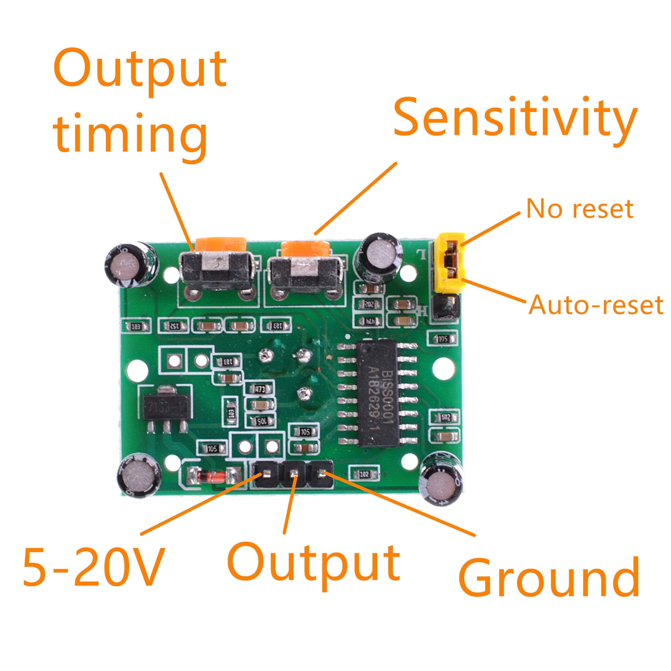 Oiyagai 5Pcs Hc Sr501 Human Body Pyroelectricity Infrared Pir Motion Detector Sensor Module