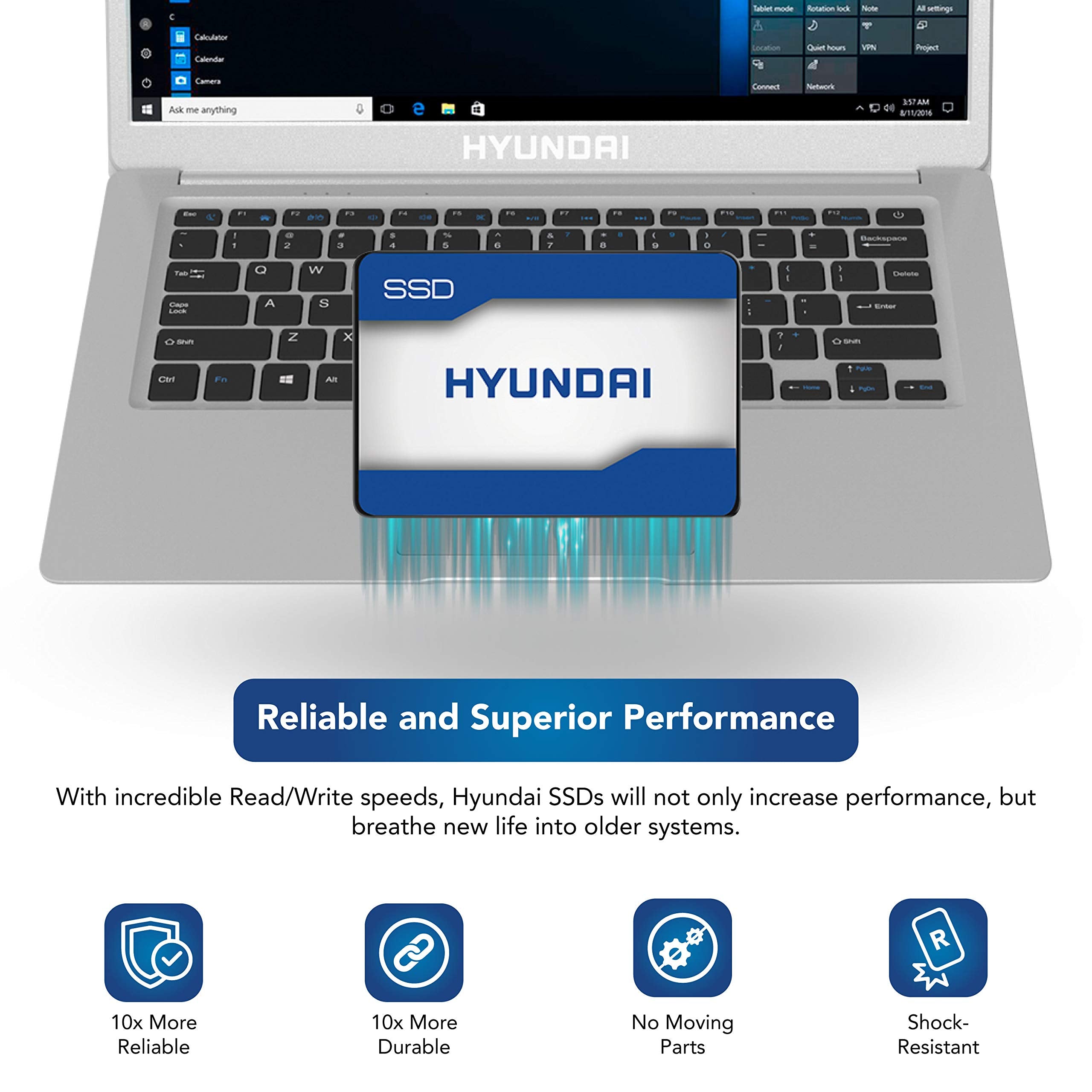 Hyundai Ssd Plus 240Gb Internal Ssd   Sata Iii, 2.5''/7Mm, Up To 550 Mb/S   C2S3T/240G
