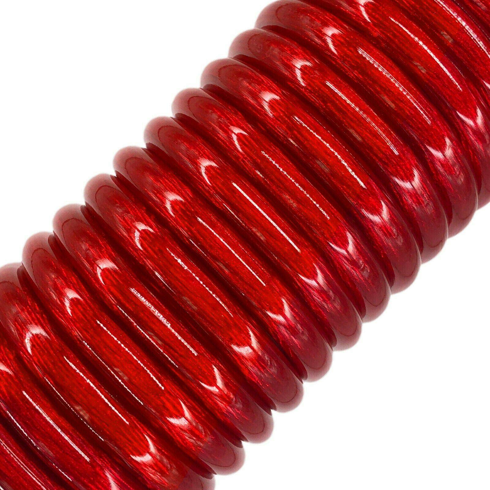 Audiotek 6000 Watts Maximum Power 0 Gauge Car Vehicle Audio Amplifier Installation Kit Hot Red 17 Ft Power Cable 150+200A Fuse/All Accessories And Terminal Included Red