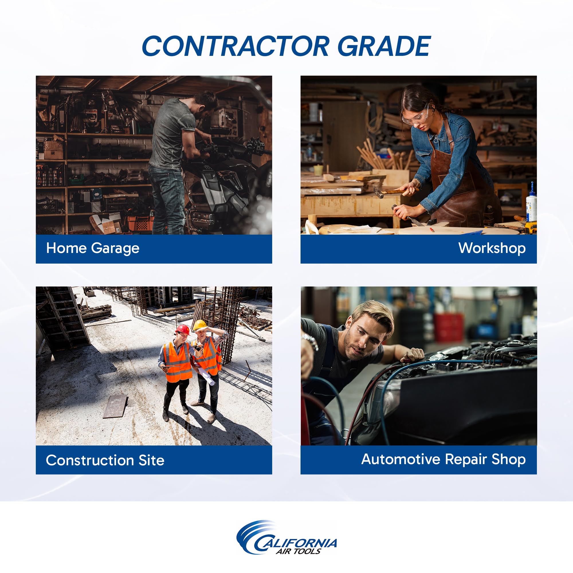 California Air Tools 15020C Ultra Quiet & Oil Free 2.0 Hp 15.0 Gallon Steel Tank Air Compressor