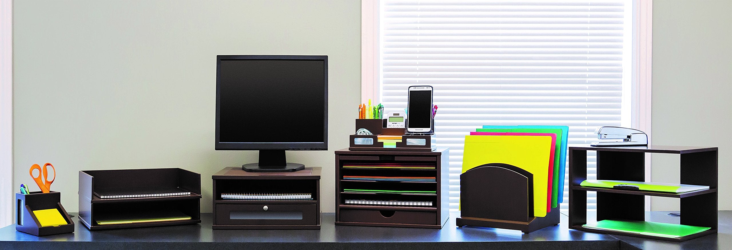 Victor Monitor Riser, B1175 (Mocha Brown)