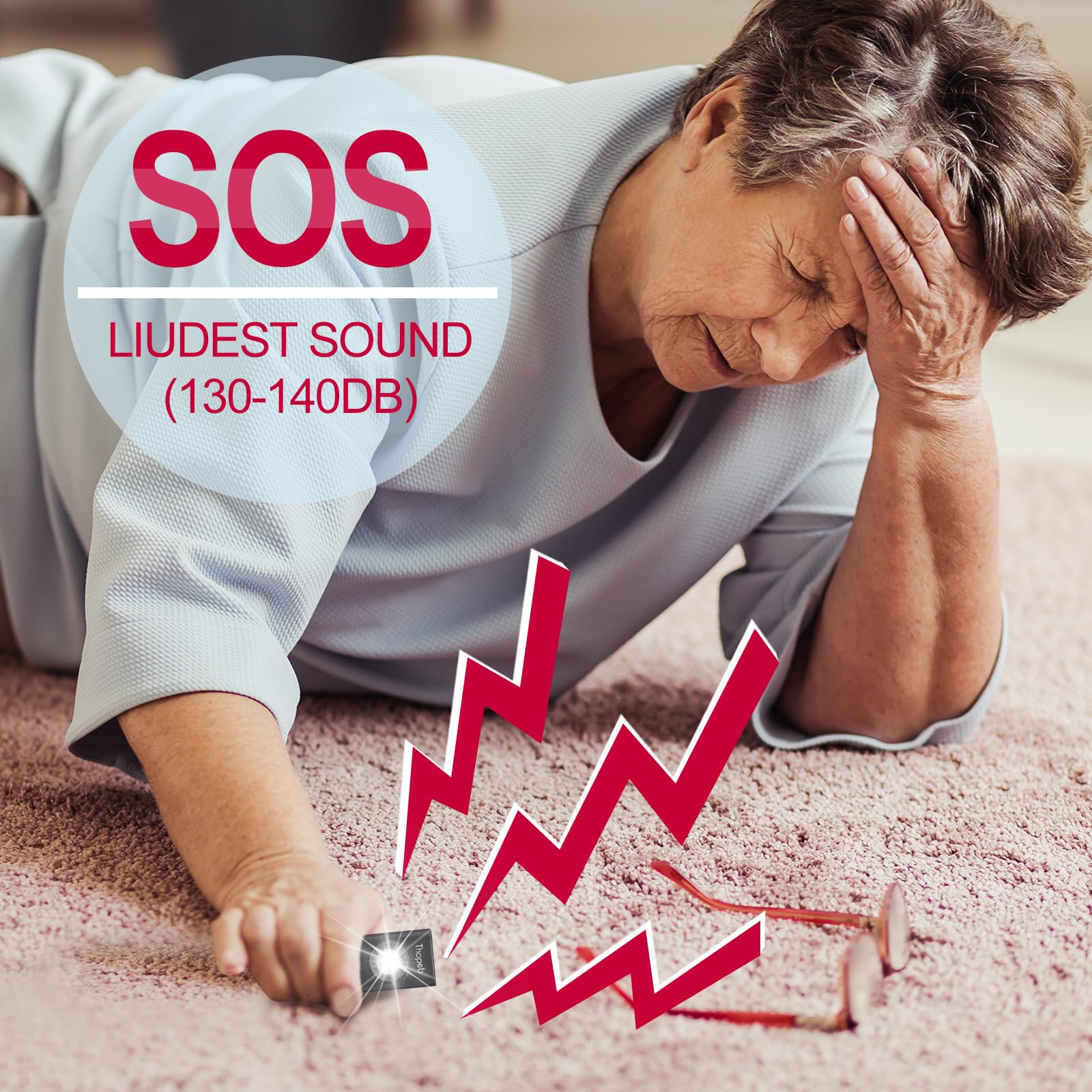 Thopeb The Original Personal Safety Alarm For Womenn By Women  Loud Siren Birdie Sound, Strobe Sos Led Light And Key Chain In A