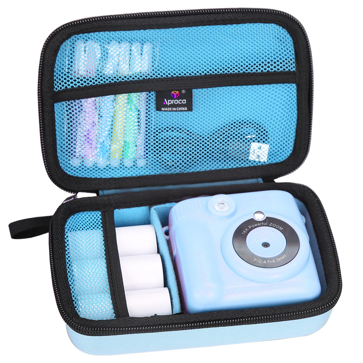 Aproca Blue Hard Travel Storage Protective Case, for ESOXOFFORE Instant Print Camera and Accessories