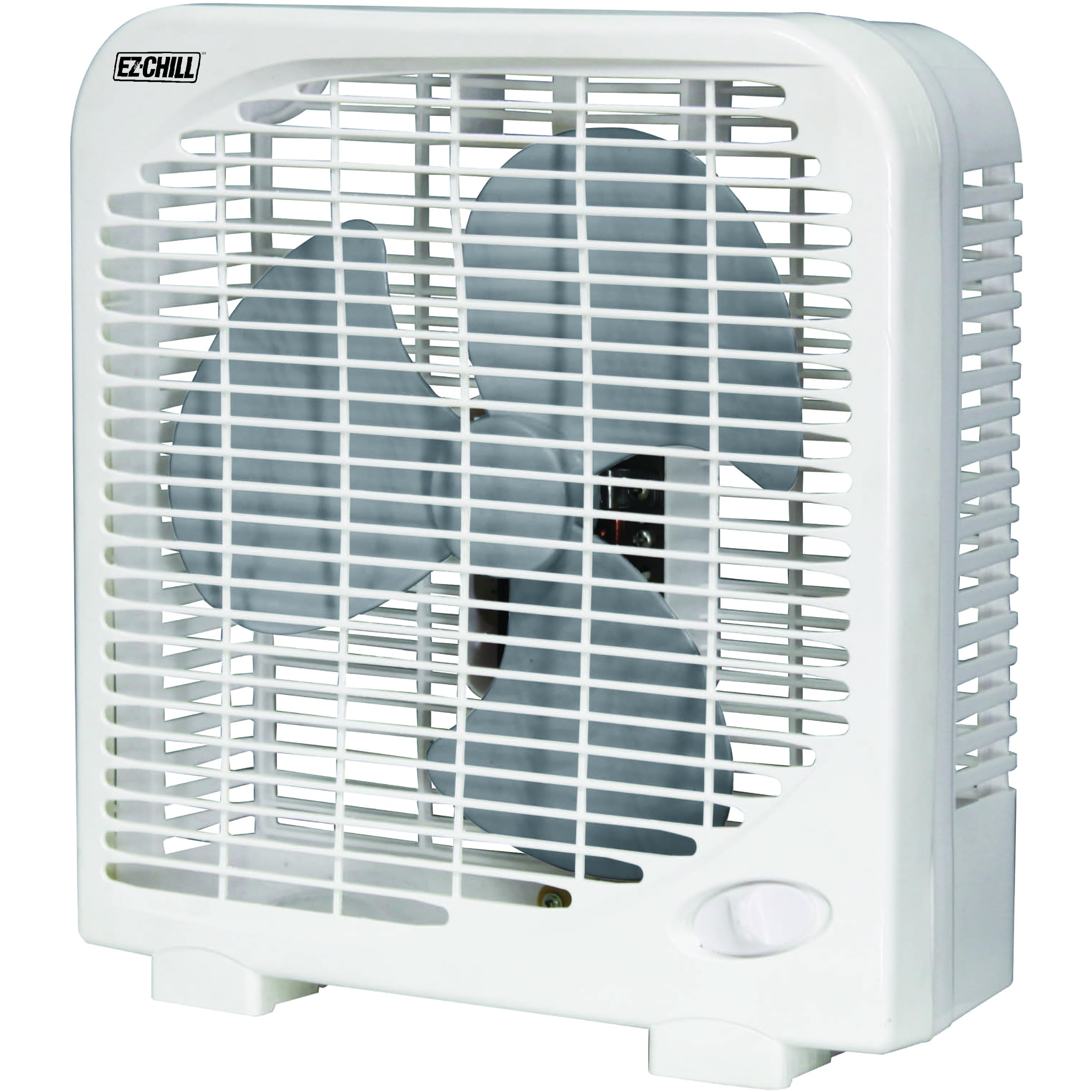 Ez Chill 9'' Electric Portable 2 Speed, Quiet Box Fan, Ideal For Home, Bedroom, Dorm, & Office, Bp 9B