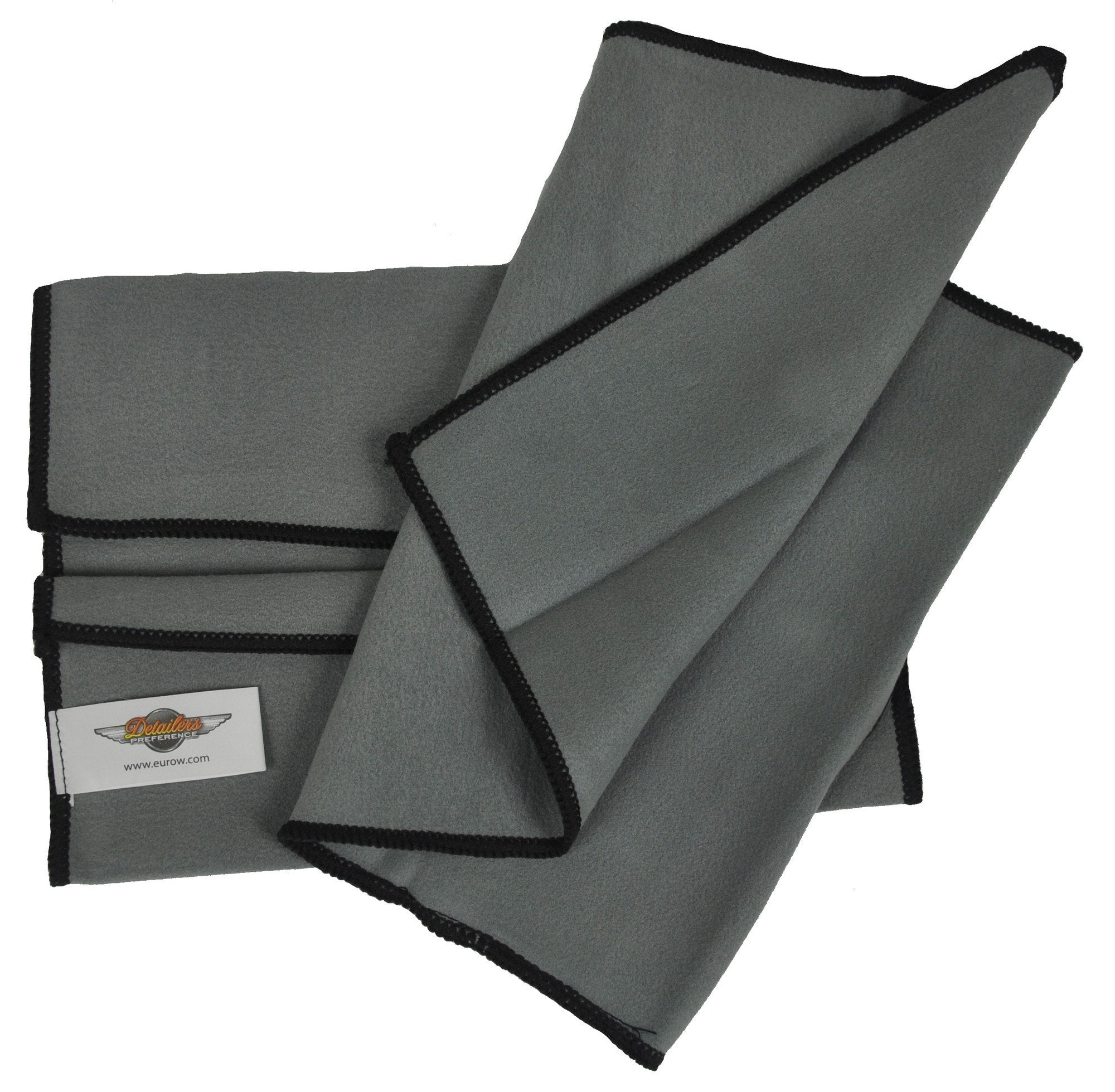 Eurow Microfiber Screen Cleaning Cloths For Electronics And Glasses, Gray, 2 Pack