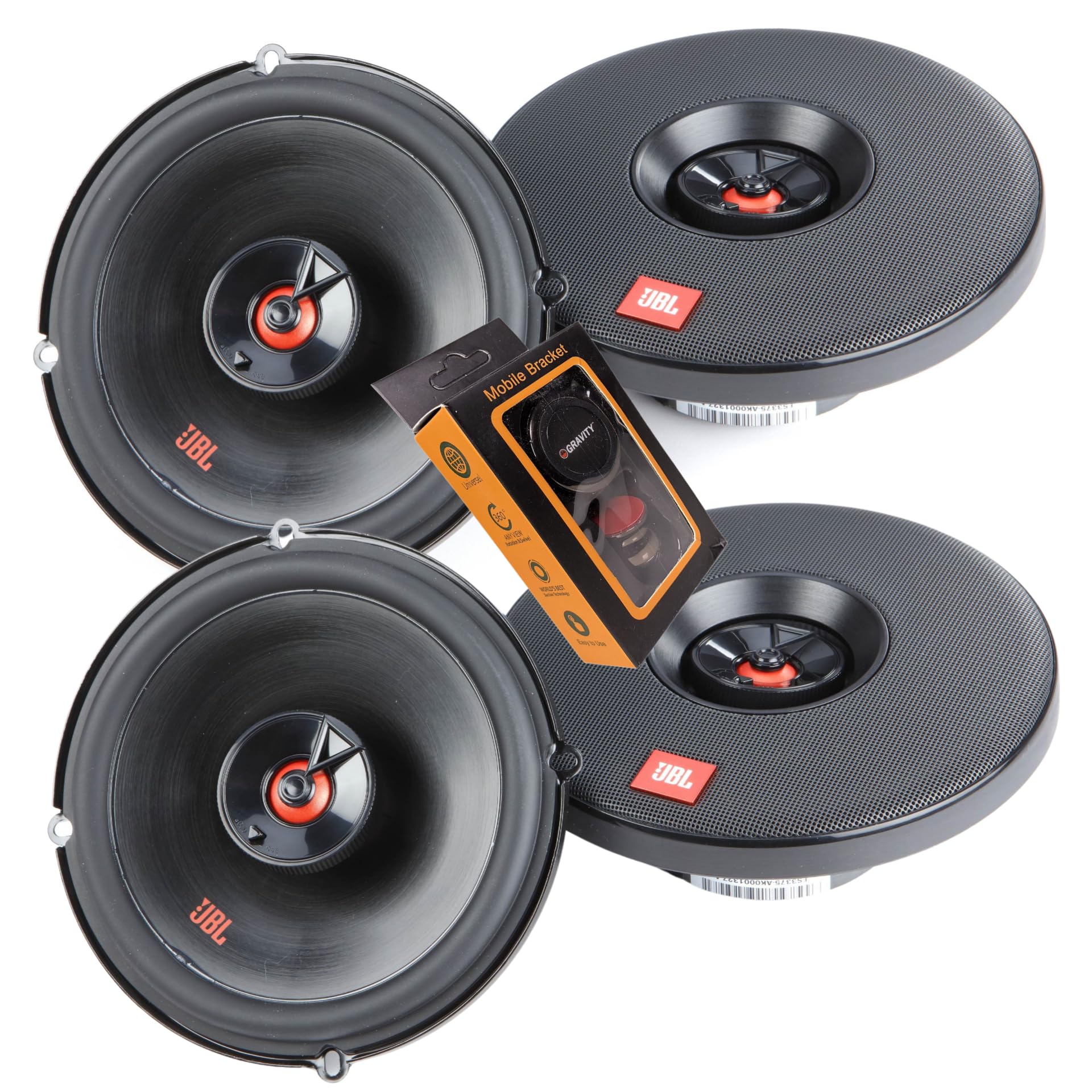 2 Pairs of JBL Club Series 6-1/2 Inches Coaxial Car Audio Loudspeaker with Power Handling- 60W RMS, 180W Peak, Frequency Respons