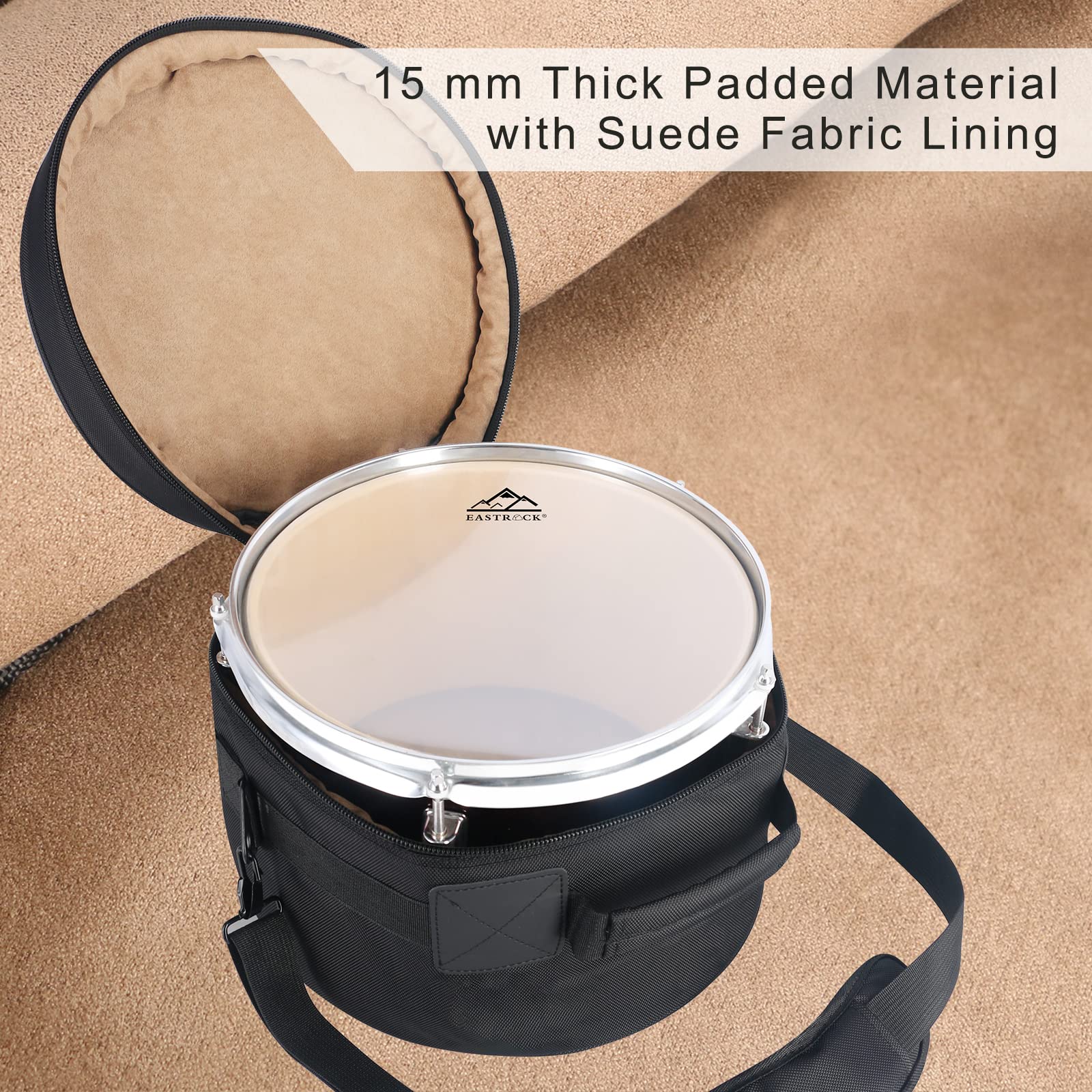 Eastrock 14'' X8'' Snare Drum Bag, Snare Drum Cases 15 Mm Thick Padding For Your Drum Protection (14 * 8'' Snare)