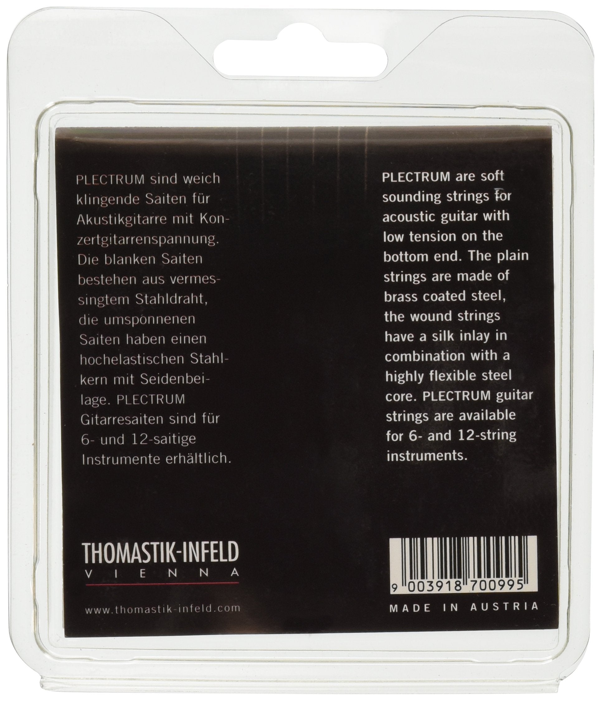 Thomastik-Infeld Ac112 Acoustic Guitar Strings: Plectrum Series 6 String Set E, B, G, D, A, E, Natural