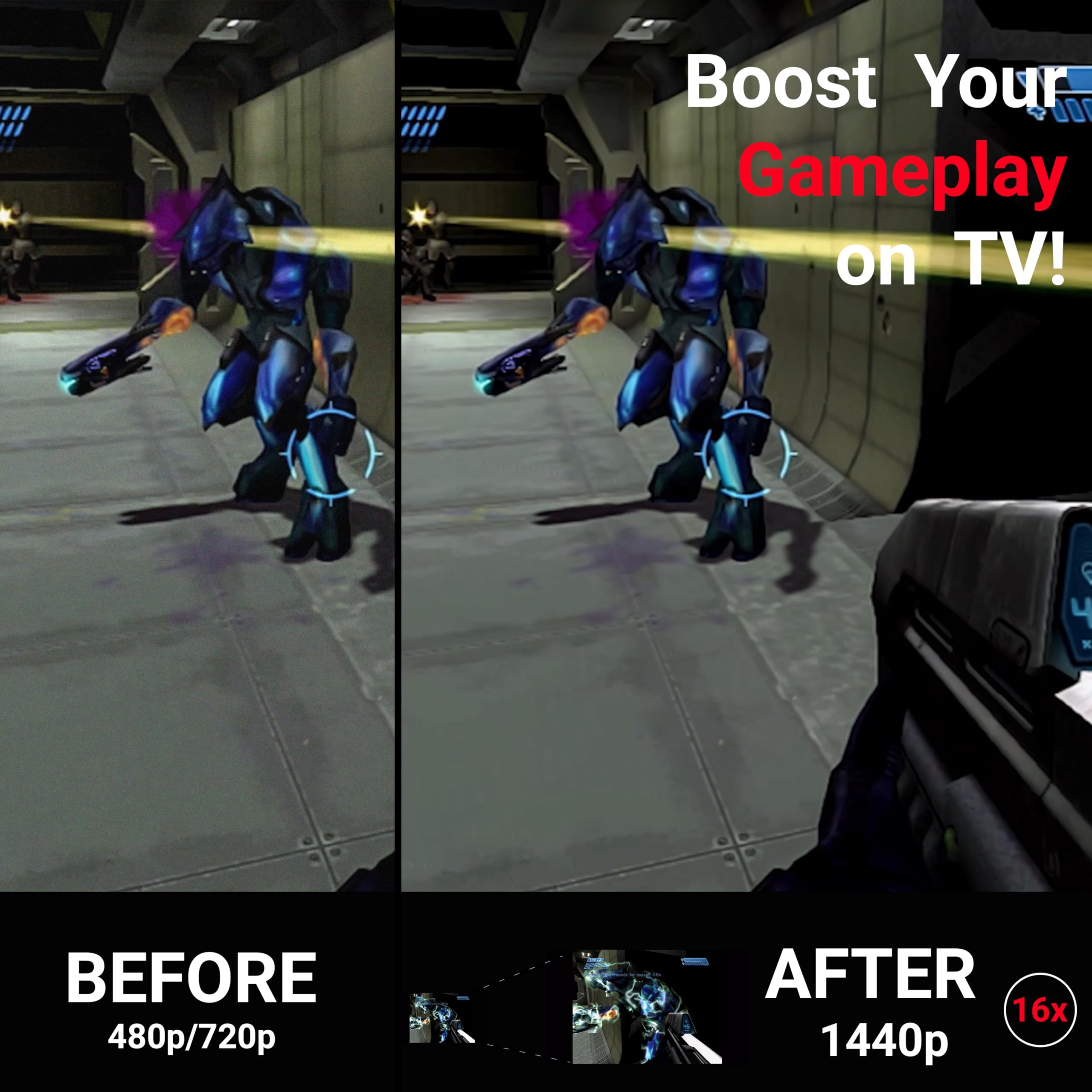 Marseille Mclassic Og - Restore Your Tvs Game Mode Image Quality, Lag Free, On Nintendo Switch, Xbox, Playstation, Gamecube, N64