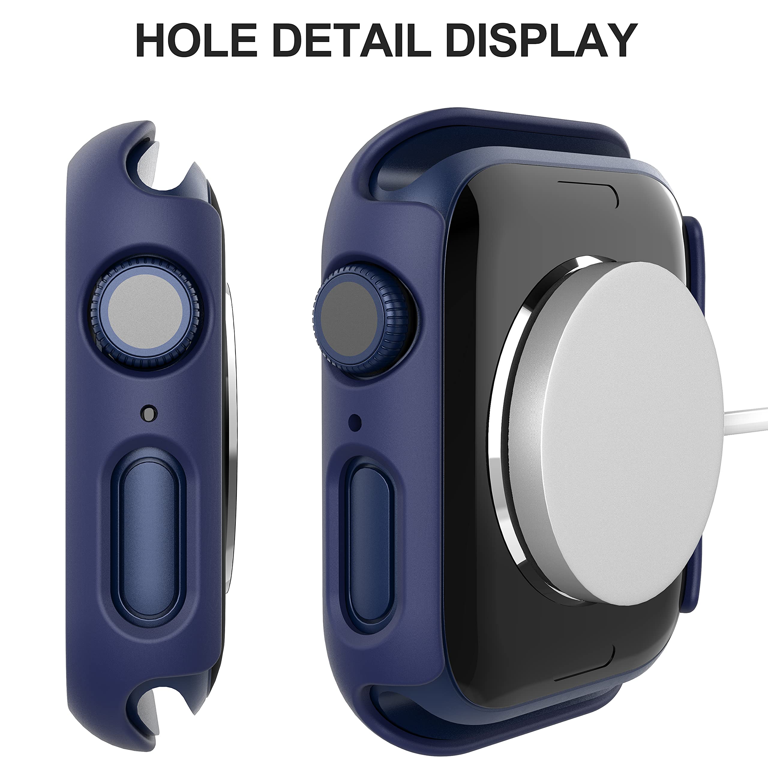 Diruite 2 Pack For Apple Watch Series 9/8/7/6/5/4/Series Se/Se 2 45Mm All Around Screen Protector Case, Tempered Glass Screen Pr