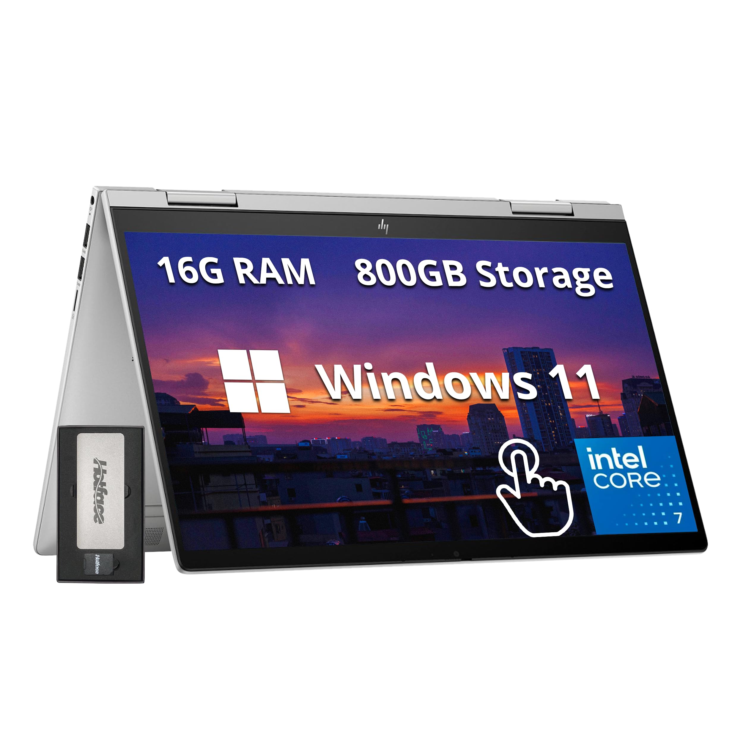 HP Envy x360 2-in-1 14 FHD Touchscreen Laptop, Intel Core 7 150U, 16GB RAM, 800GB Storage(512GB SSD+288GB Docking Station Set), 