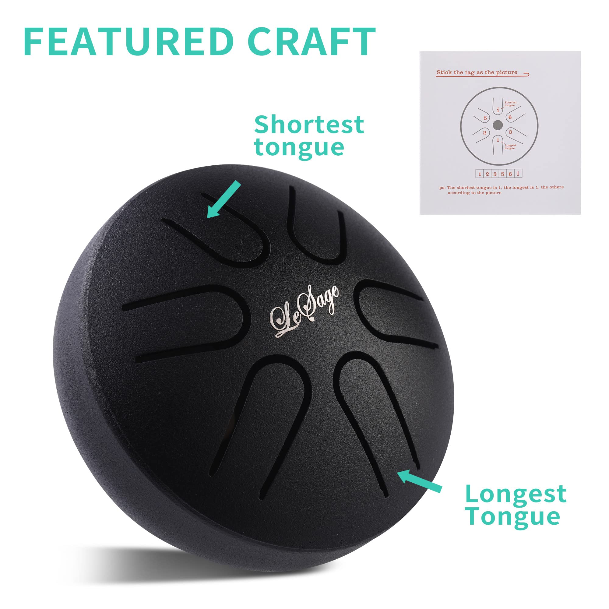 Lesage Rain Drum For Outside Chakra Mini Steel Tongue Drum 3 Inch Sound Healing Zen Meditation Instrument 6 Note Chakra Drum For