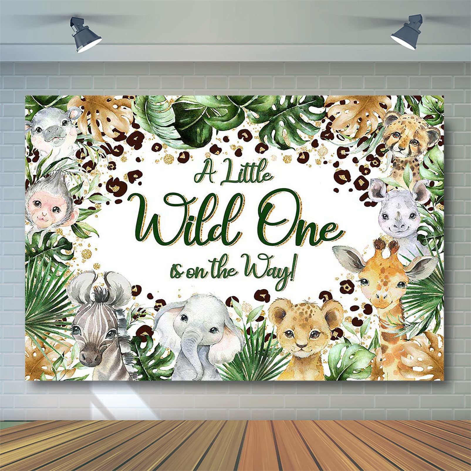 Avezano Safari Baby Shower Backdrop A Little Wild One Is On The Way Jungle Safari Baby Shower Party Decorations Woodland Theme B