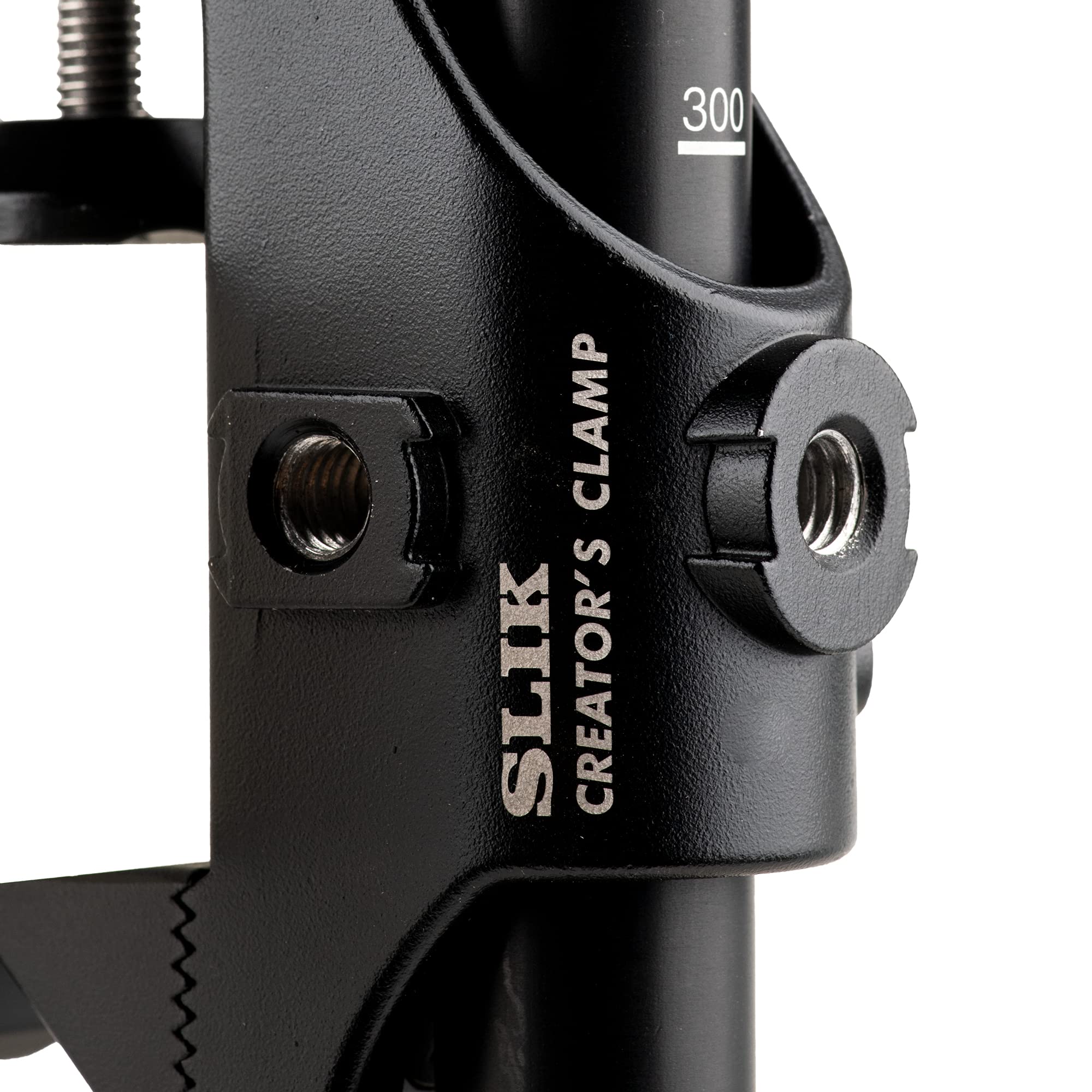 Slik Creator'S Series: Clamp W/ 3' Wide Reversible Adapter For Flat Desks, Tables, Or Round Poles & Surfaces, Black (Model: 618 761)