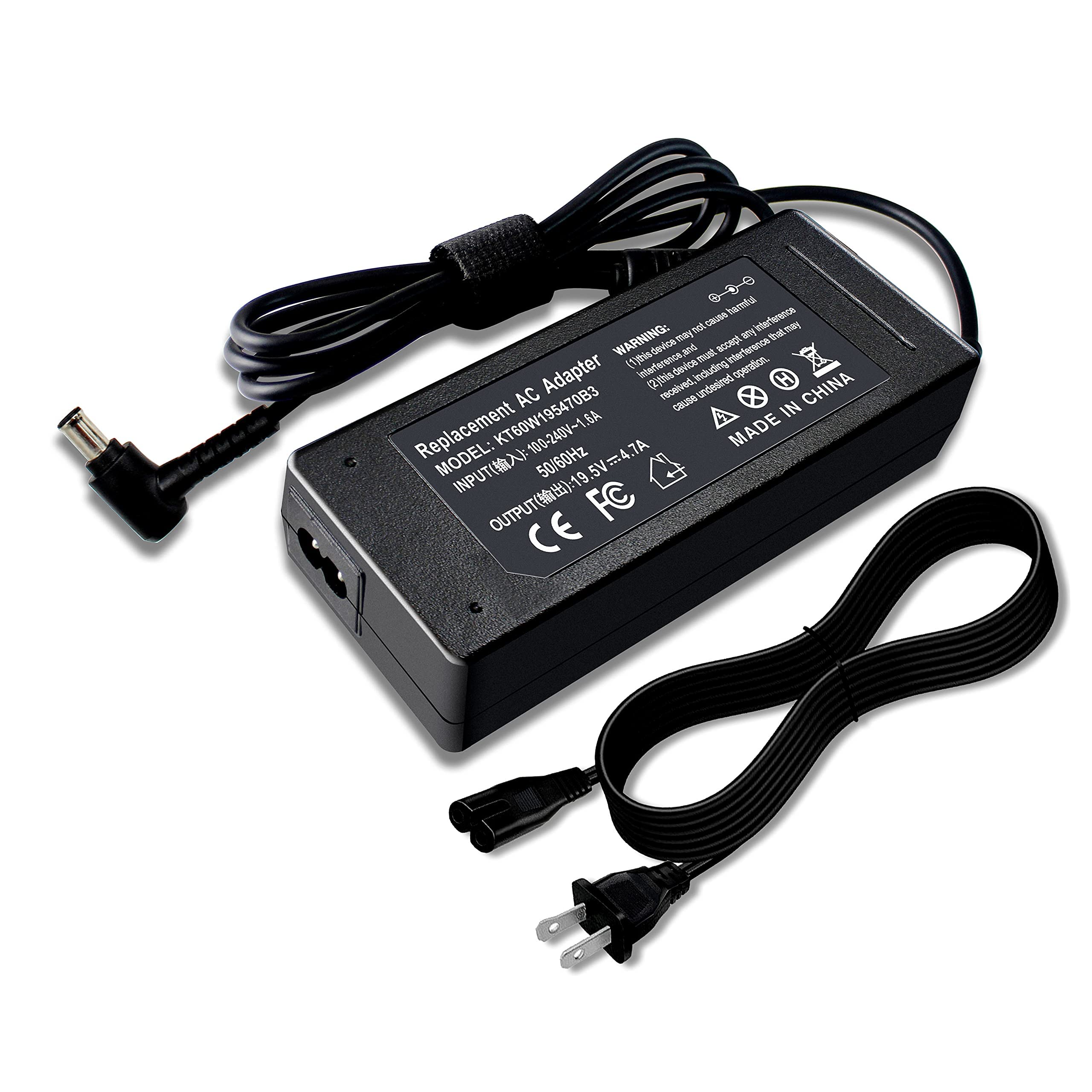 19.5V Ac Adapter Power Cord For Sony Lcd Tv Bravia Kdl 48R510C Kdl 40R510C Kdl 48W650D Kdl40W600B Kdl32W600D Kdl 40W650D Kdl 48W
