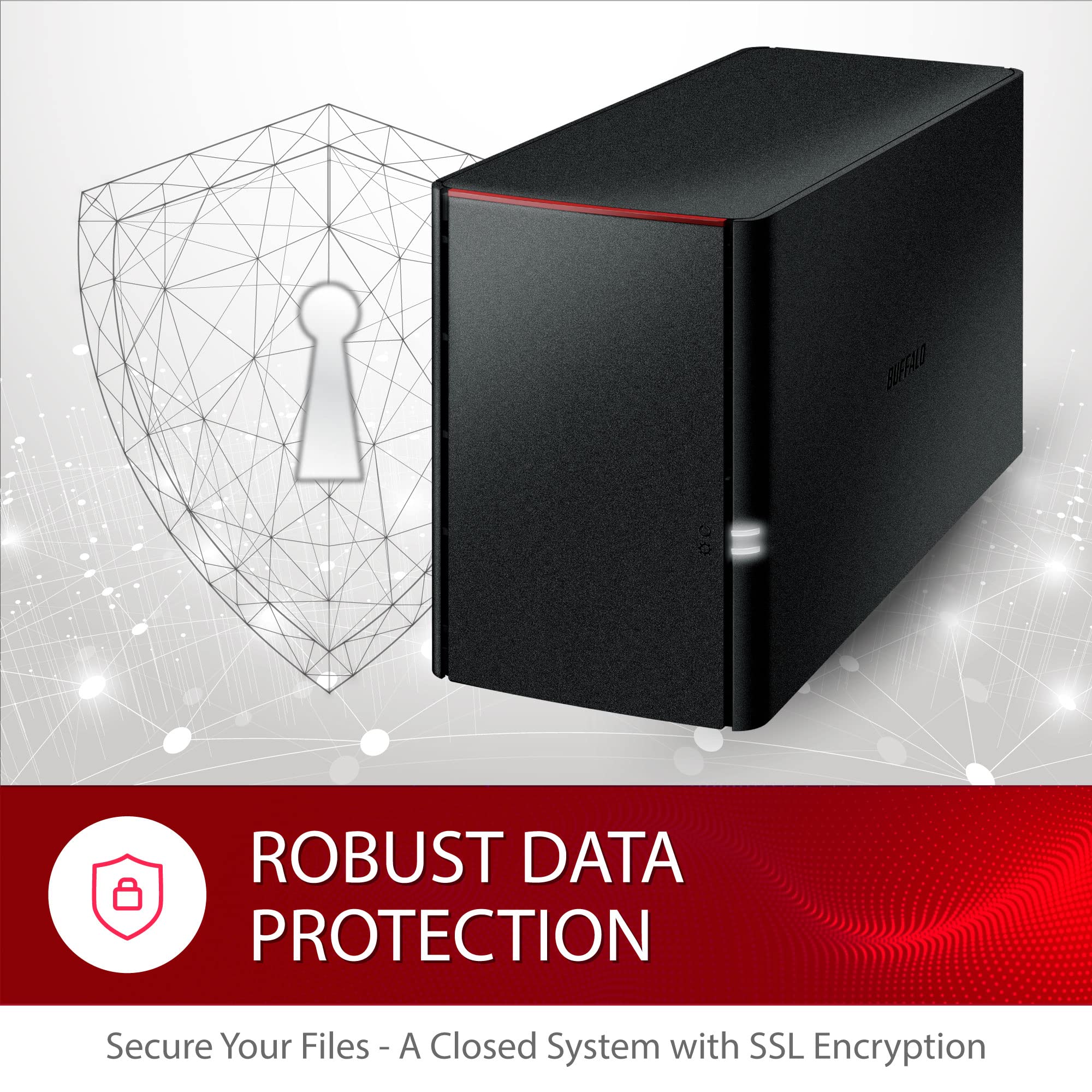 Buffalo Linkstation Soho 220 2 Bay Desktop 8Tb Home Office Private Cloud Data Storage With Hard Drives Included