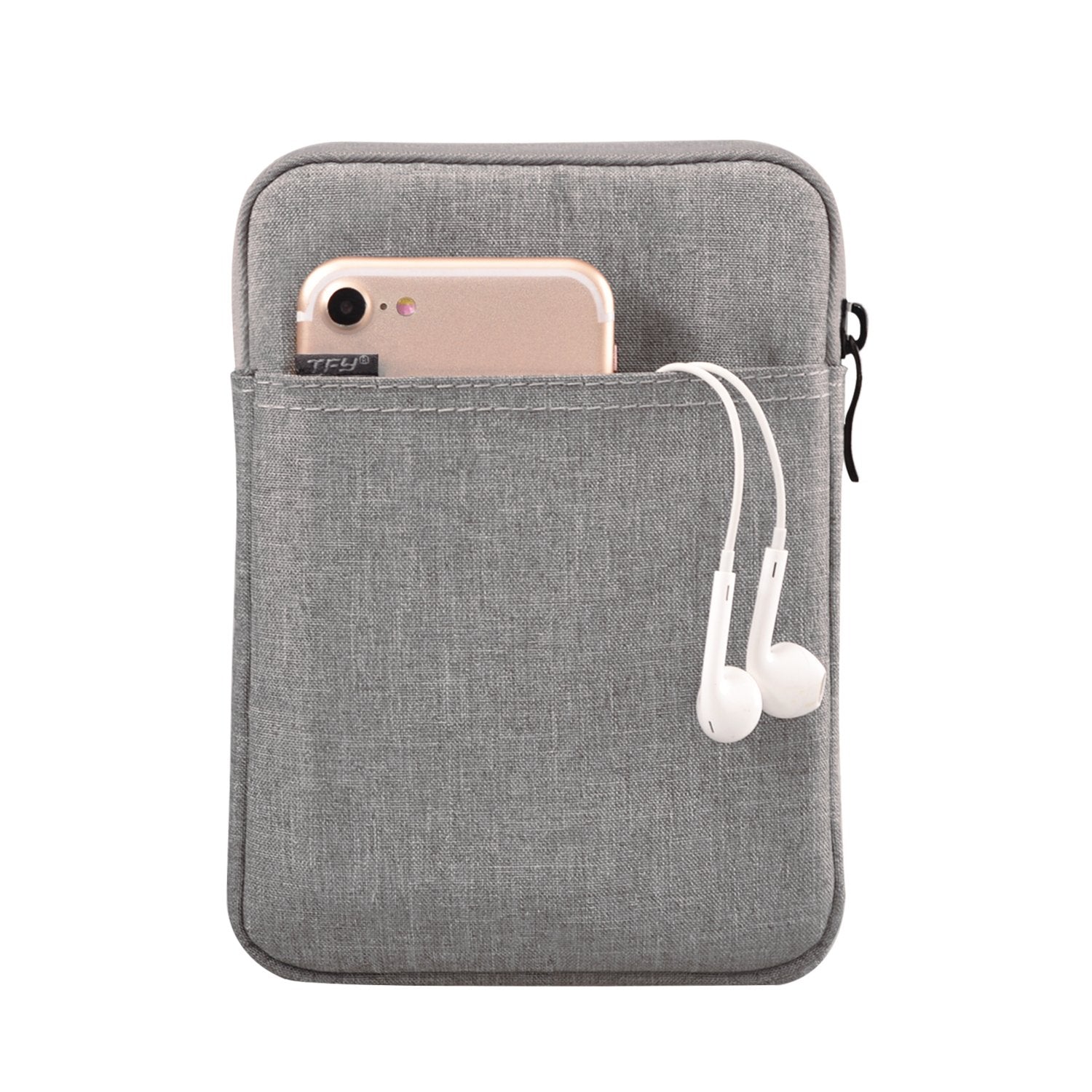 Tfy E Reader Protective Pouch Bag With Zip Closure, Plus Bonus Hand Strap Holder For 6 Inch E Readers   Kindle 6 Inch/Paperwhite