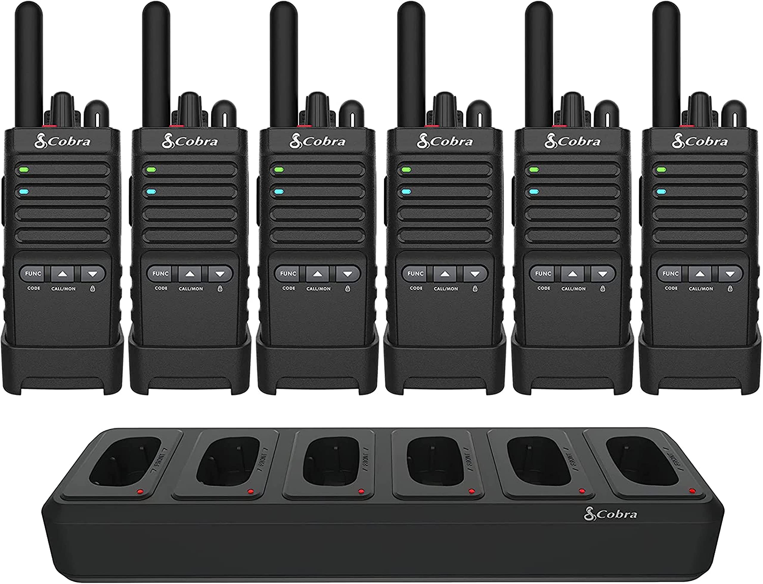 Cobra Px650 Bch6   Professional/Business Walkie Talkies   Rechargeable, 300,000 Sq. Ft/25 Floor Range, Dust Protected And Splashproof (Ip54 Rating), Two Way Radio Set (6 Pack)