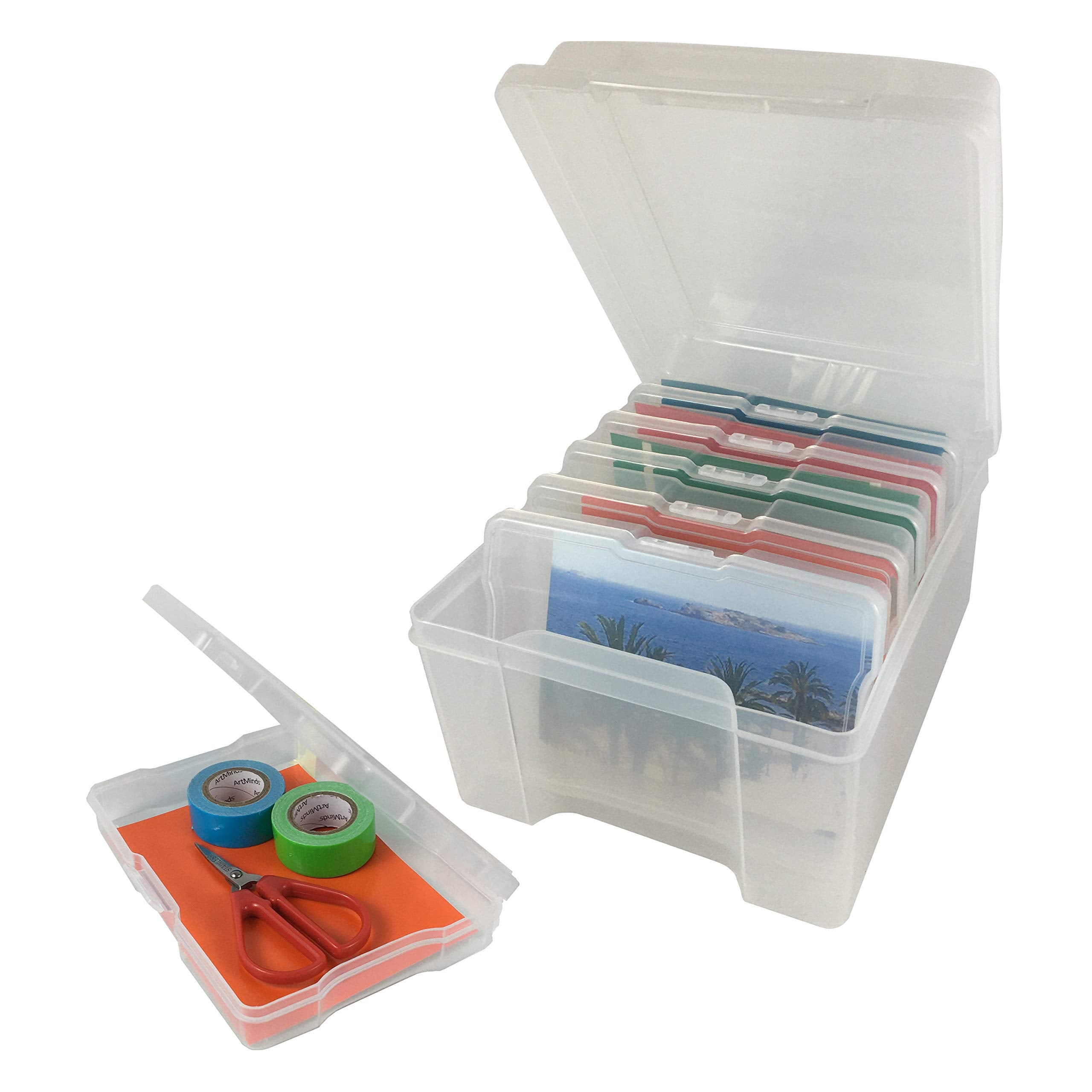 Photo Storage Box With 4   X6    Inner Photo Organizer Cases   6 Protective Inner Photos Storage Containers To Protect From Dust