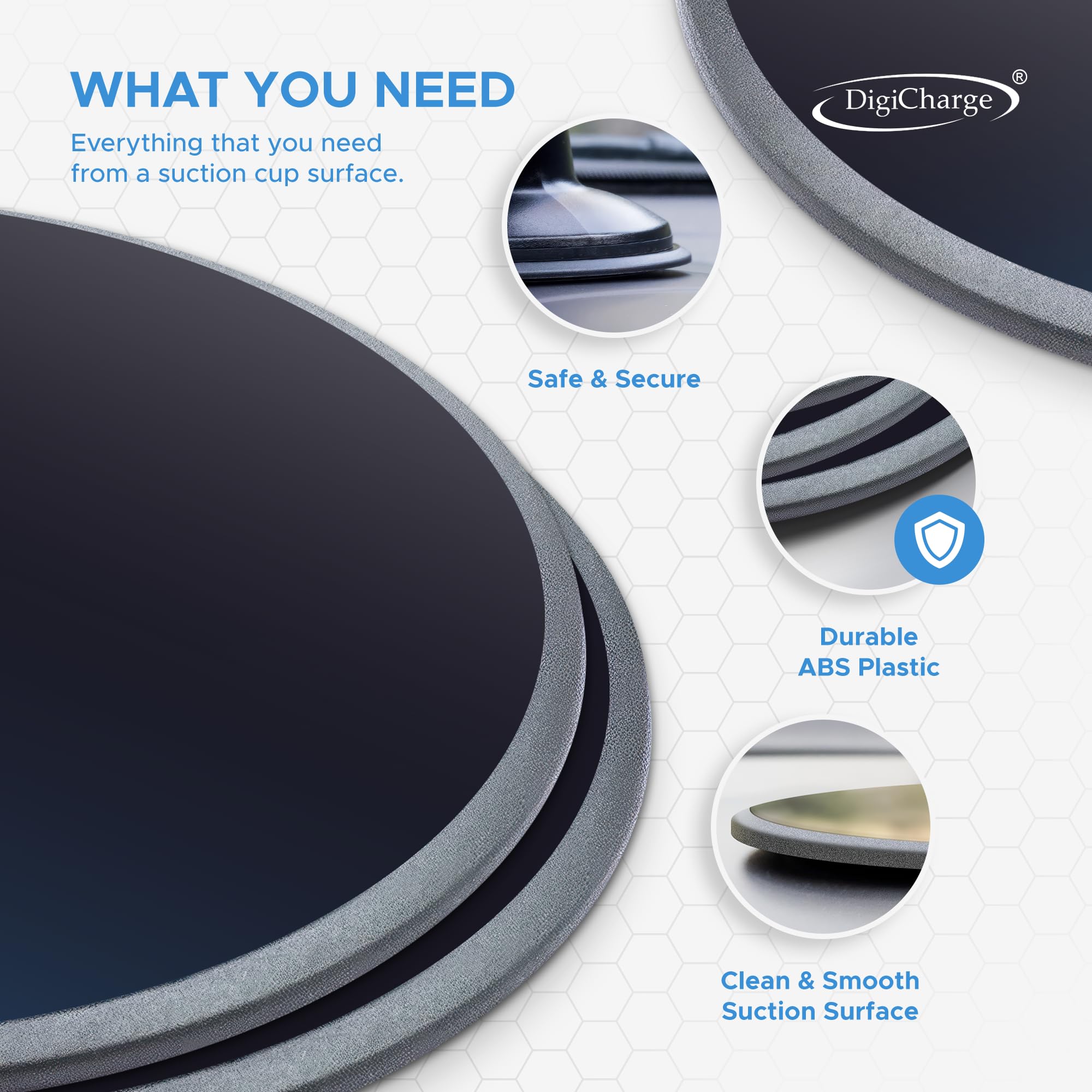 Digicharge 2X Dashboard Disk Pad For All Garmin & Tomtom Gps Dashboard Disk Suction Mount Garmin Drive Drivesmart Driveassist Nu