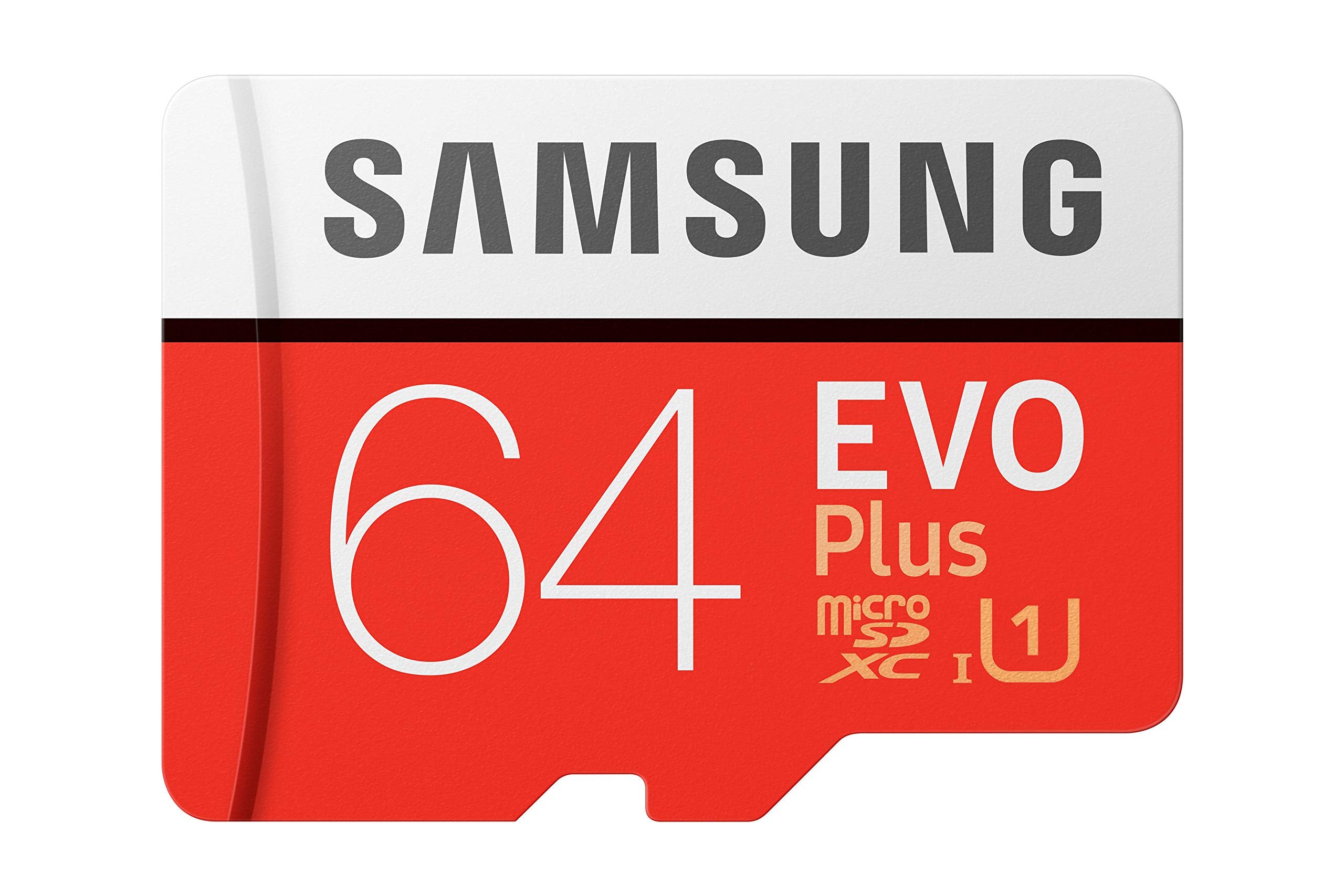 Samsung EVO Plus 64GB microSDXC UHS-I U3 100MB/s Full HD & 4K UHD Memory Card with Adapter (MB-MC64HA)