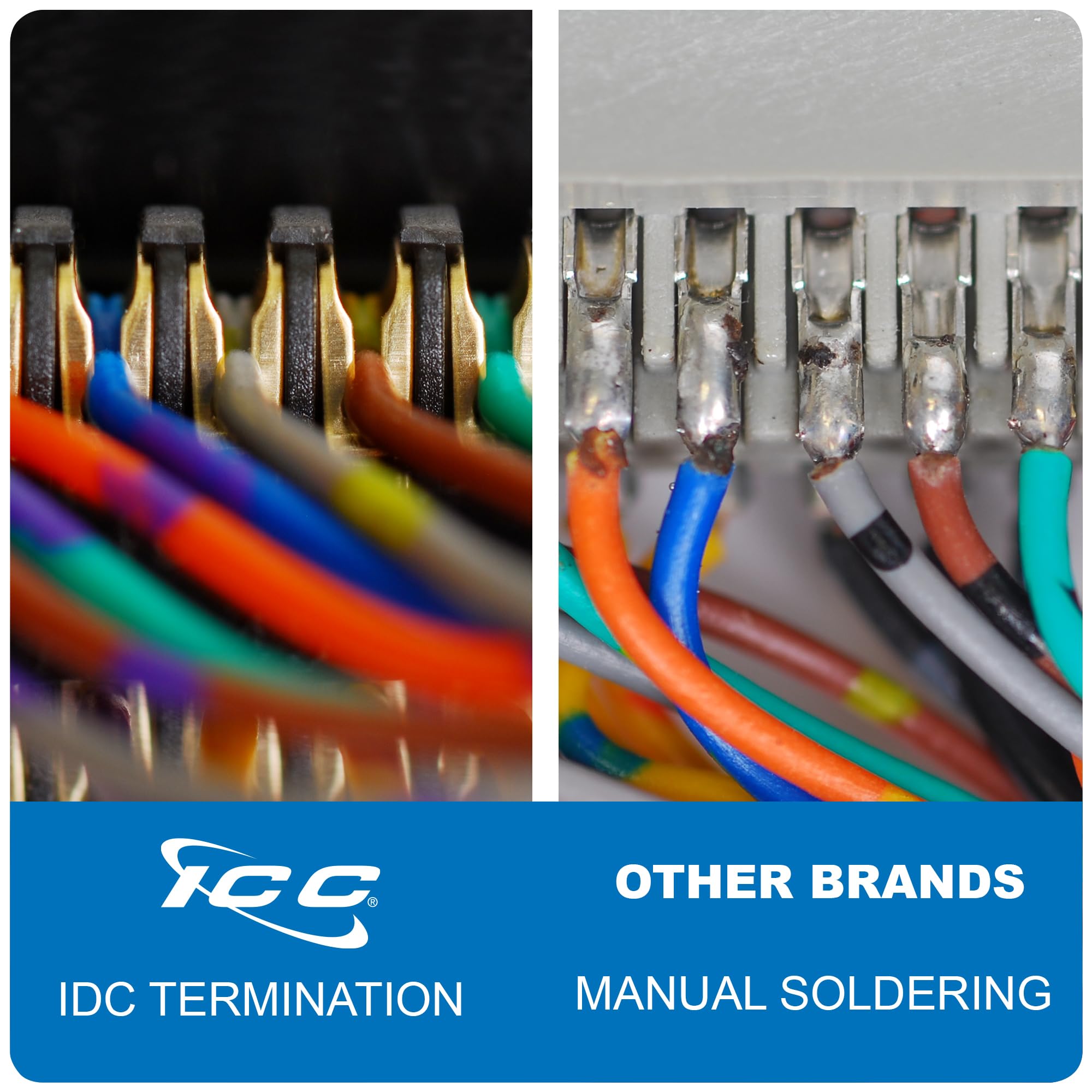 ICC Female to Blunt Telco Cable Assembly in 25 Pair, 15 FT