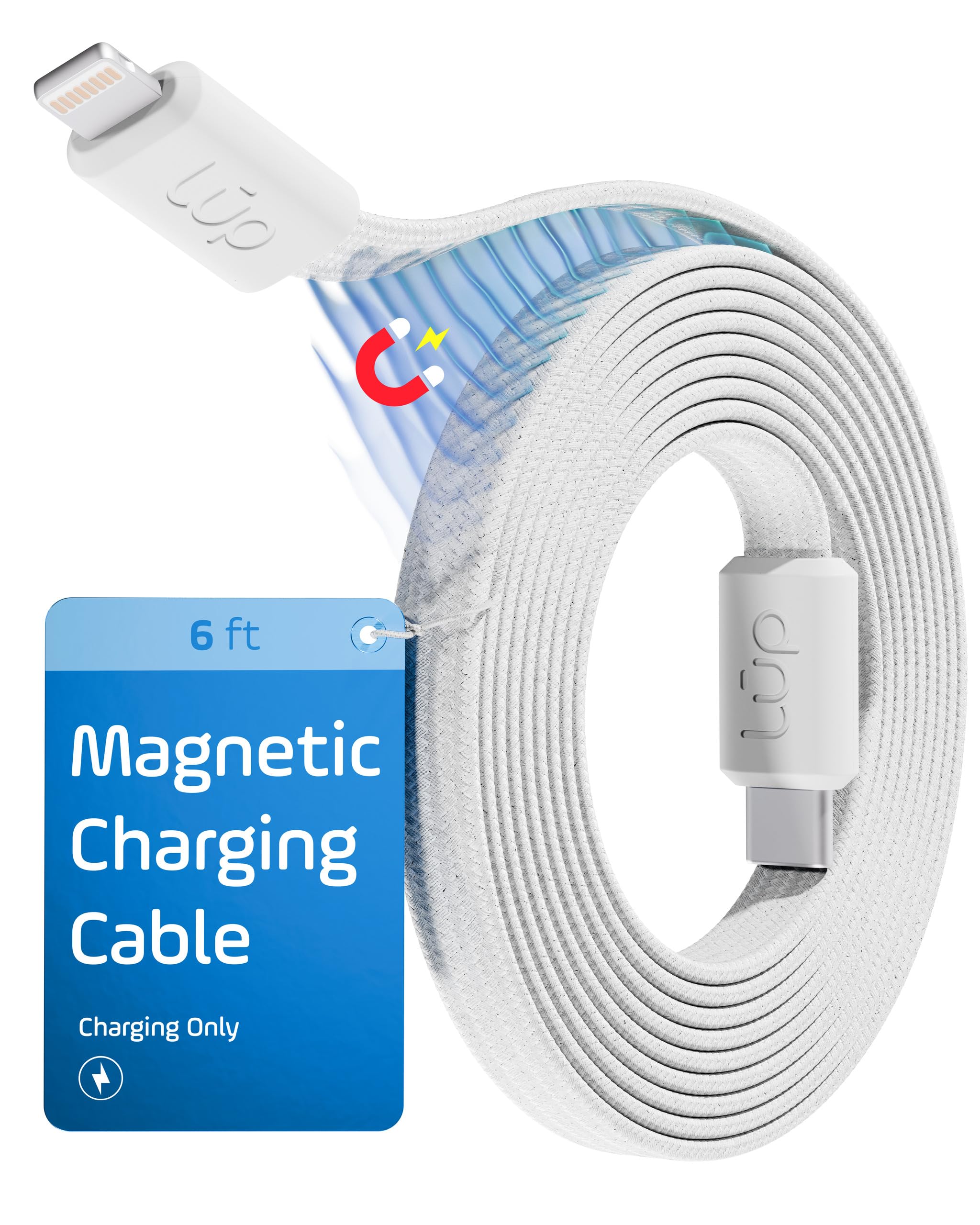 Lup Magnetic Cable | 6.0Ft | Usb C To Lightning |Charging Only | Magnetic Charger Cord Compatible With Iphone Magnetic Charging
