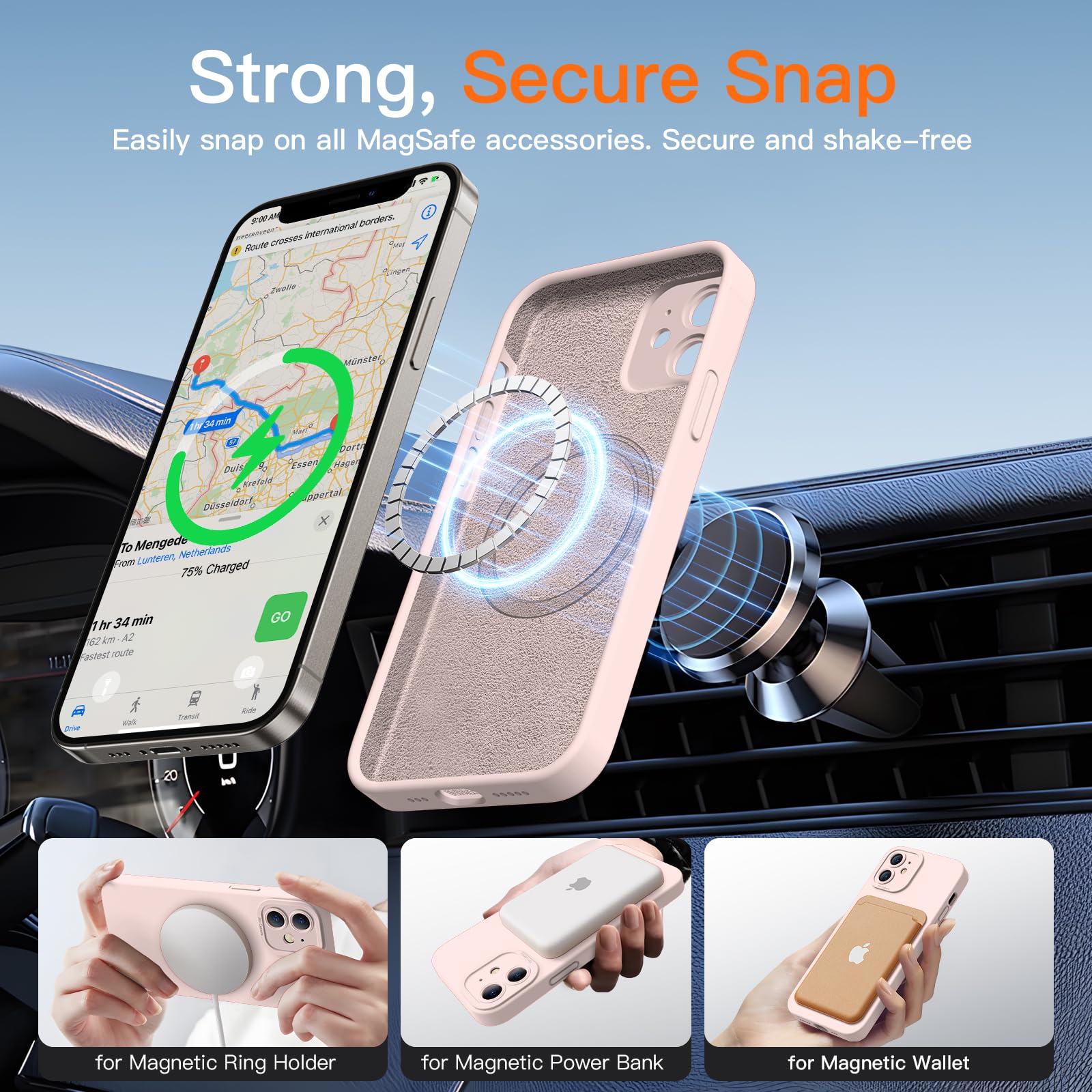 Kiresen Designed For Iphone 12 Mini Case With Screen Protector   Upgraded Camera Protection   Wireless Charging Compatible   Sil