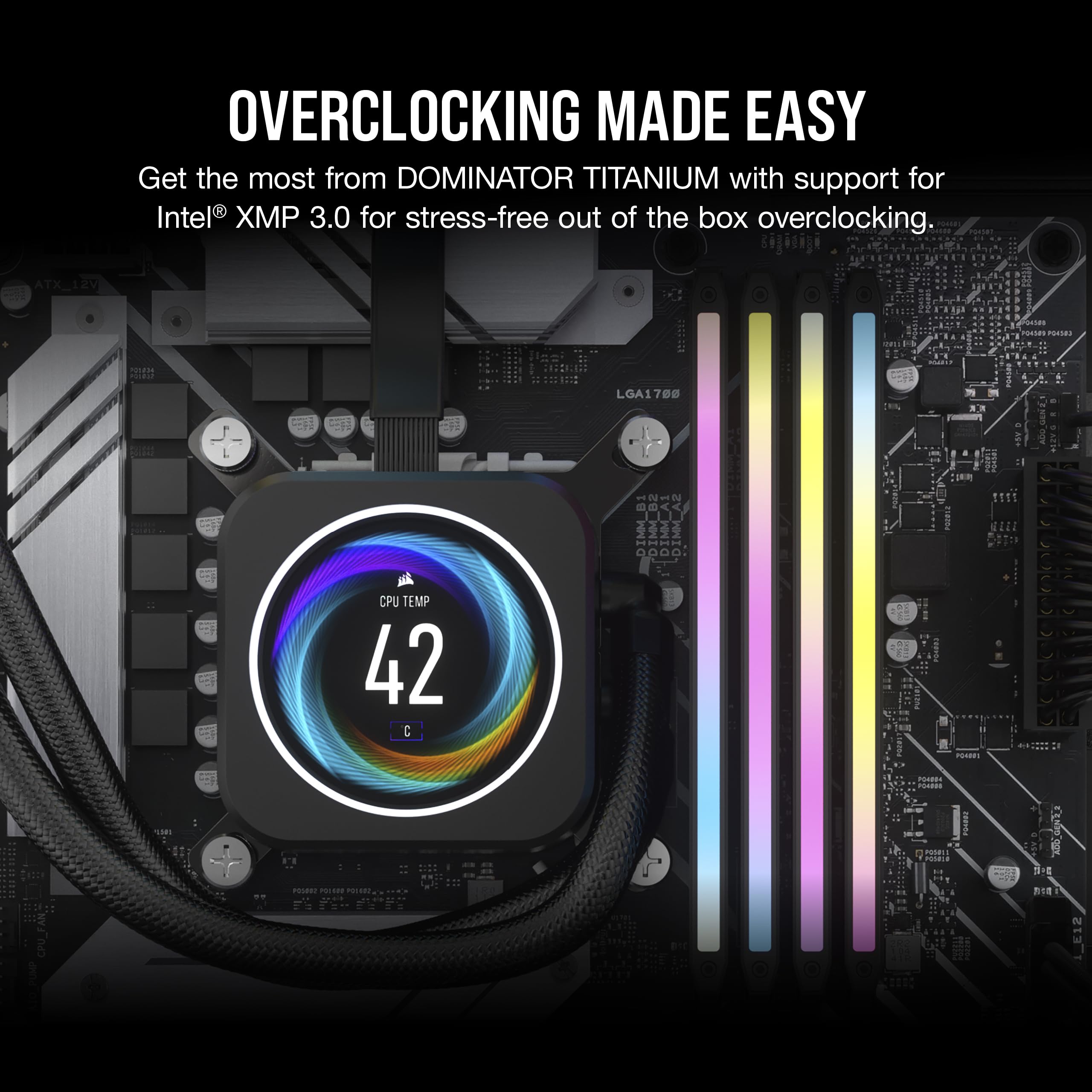 Corsair Dominator Titanium Rgb Ddr5 Ram 48Gb (2X24Gb) Ddr5 7200Mhz Cl36 Intel Xmp Icue Compatible Computer Memory - Black (Cmp48