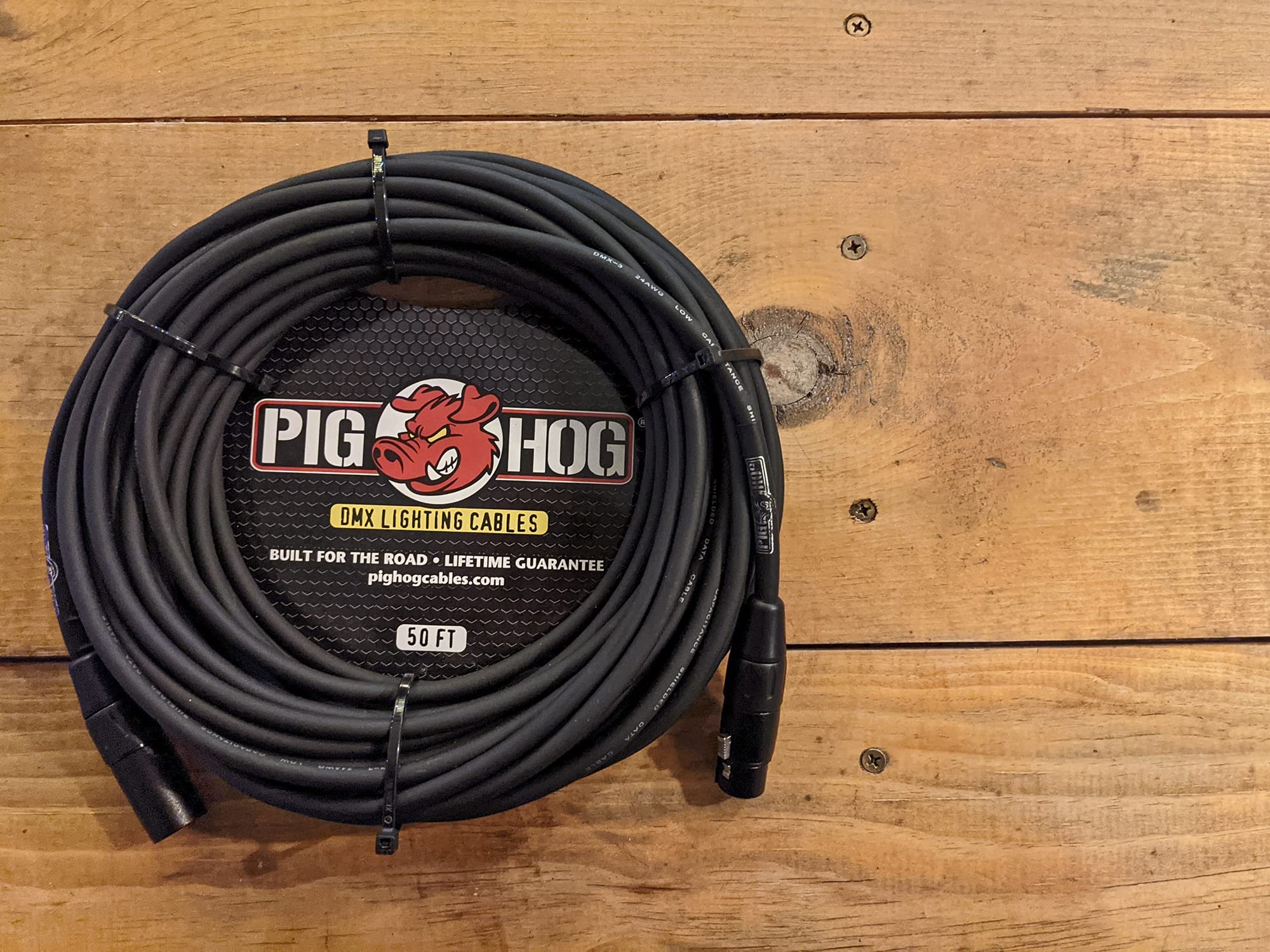 Pig Hog PHDMX10 3 Pin DMX Lighting Cable, 10 Feet