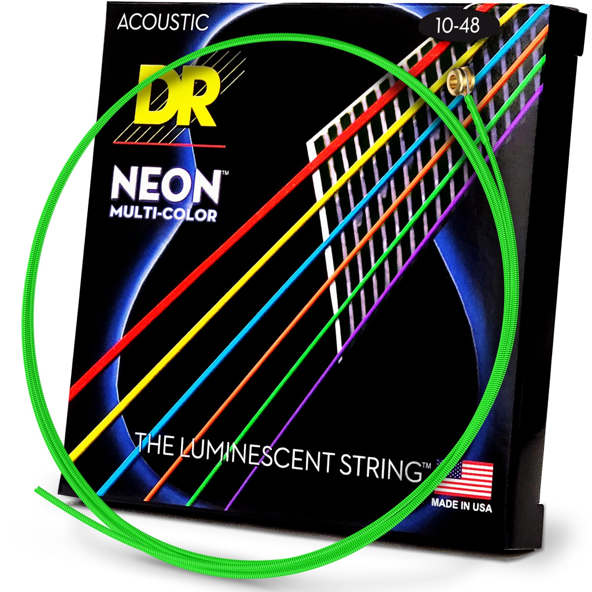 DR Strings HI-DEF NEON Acoustic Guitar Strings (NMCA-10)