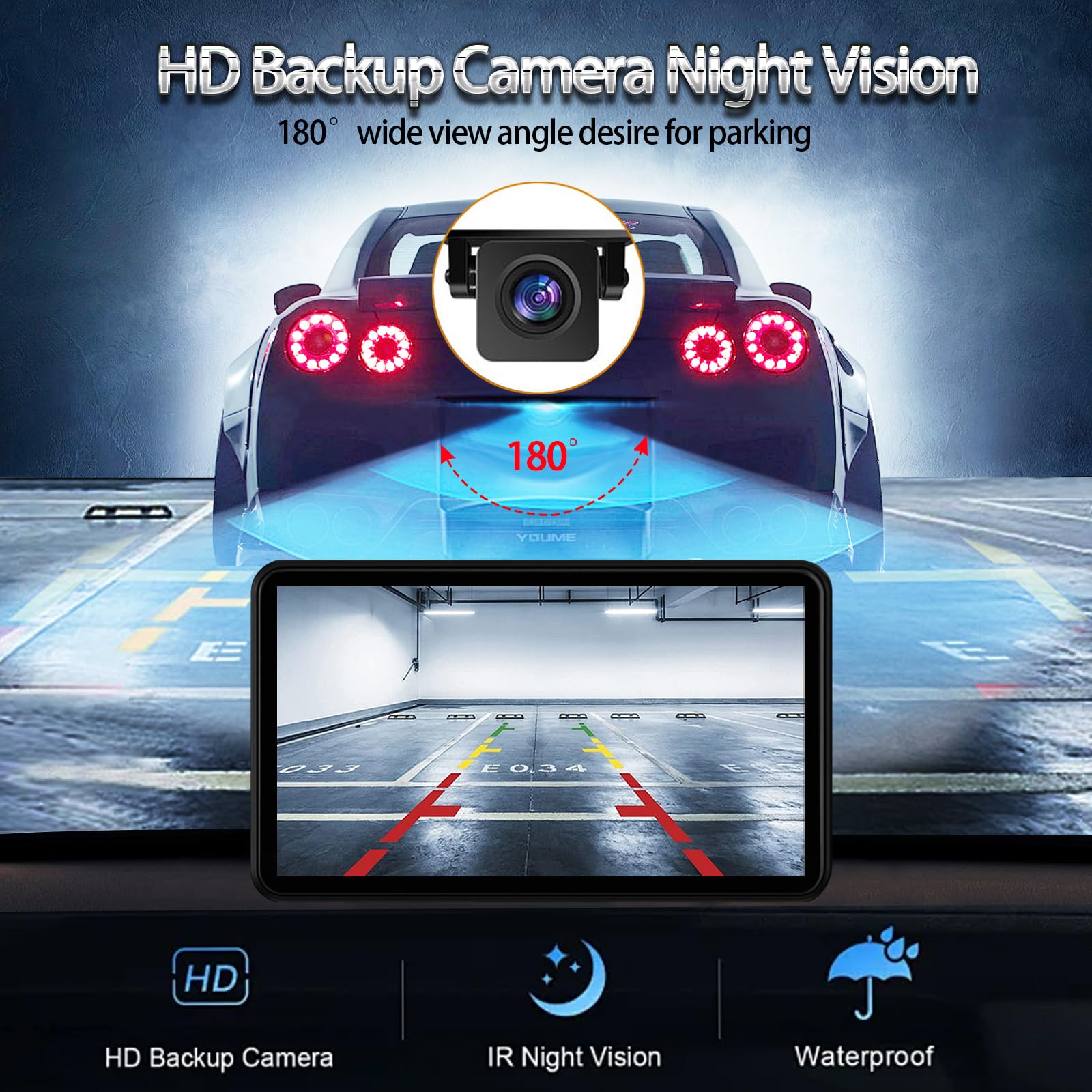 Wireless Carplay Screen For Car 7'' Hd Portable Car Stereo Touchscreen With Apple Carplay And Android Auto With Mirror Link/Back