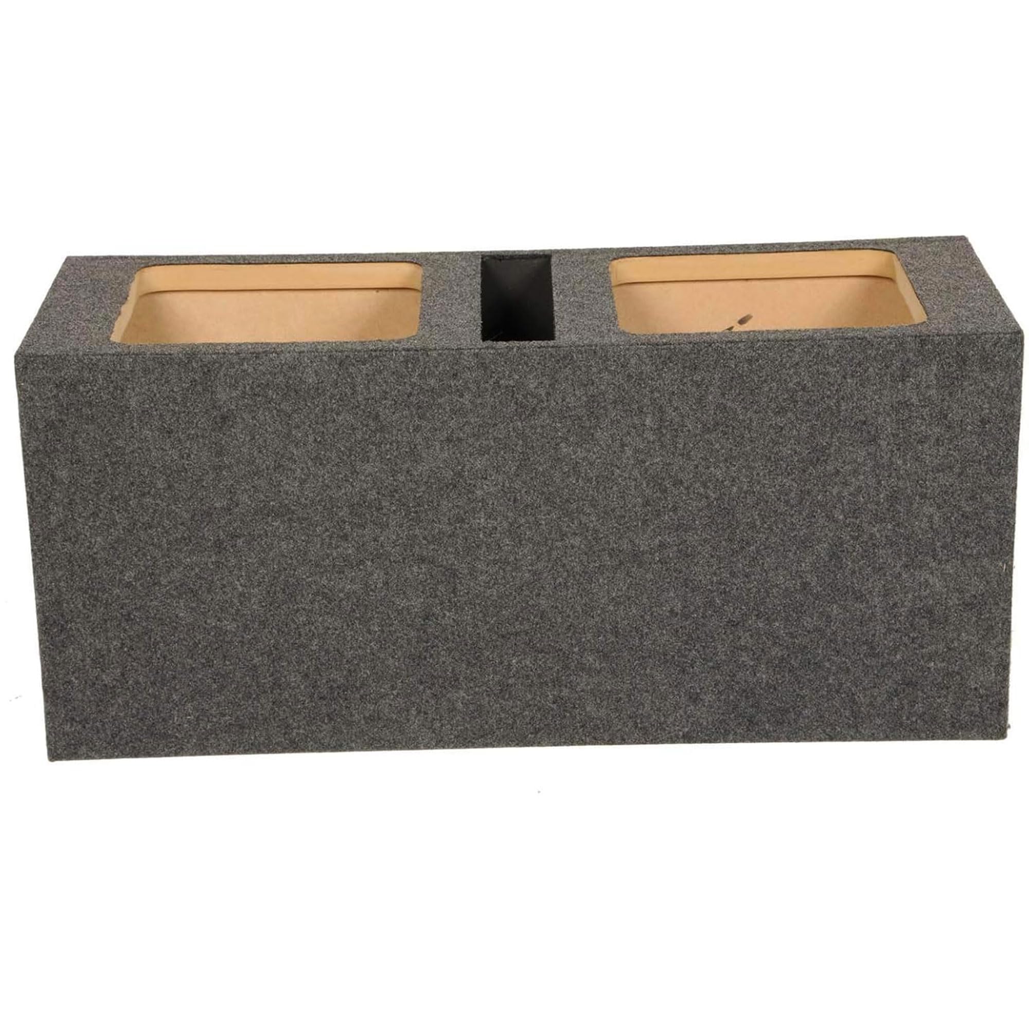 Empty Woofer Box Dual 12'' Mdf Vented Bass Box Square