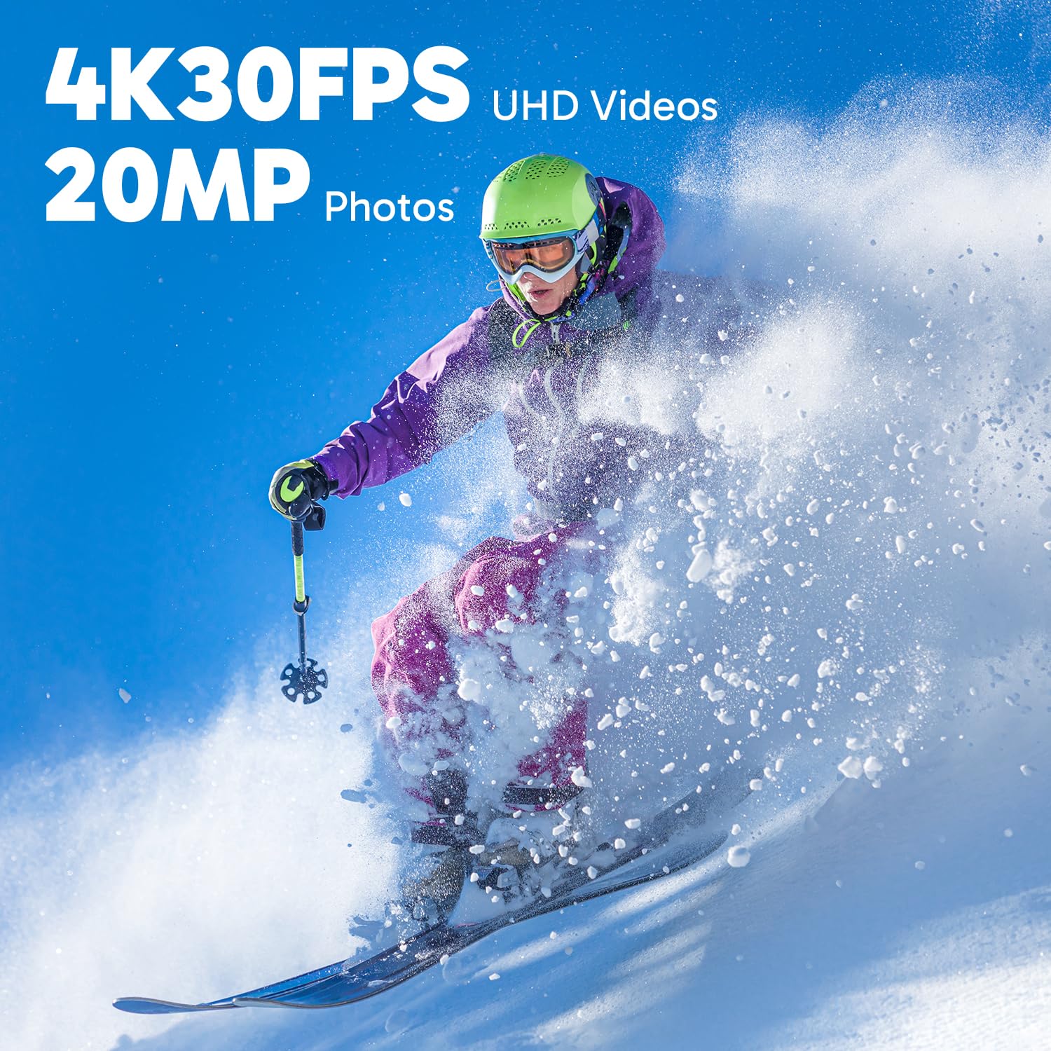 Dragon Touch 4K Action Camera 20Mp Vision 3 Underwater Waterproof Camera 170    Wide Angle Wifi Sports Cam With Remote 2 Batteri