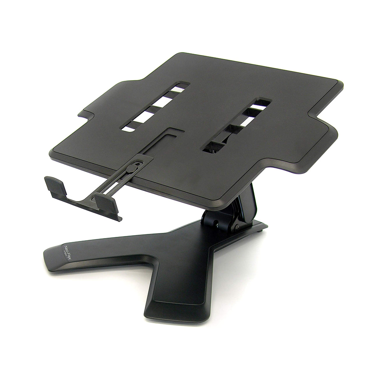 Ergotron   Neo Flex Elevated Laptop Stand For Desk, 6 Inch Adjustable Height   For Laptops Up To 21 Inches   Black