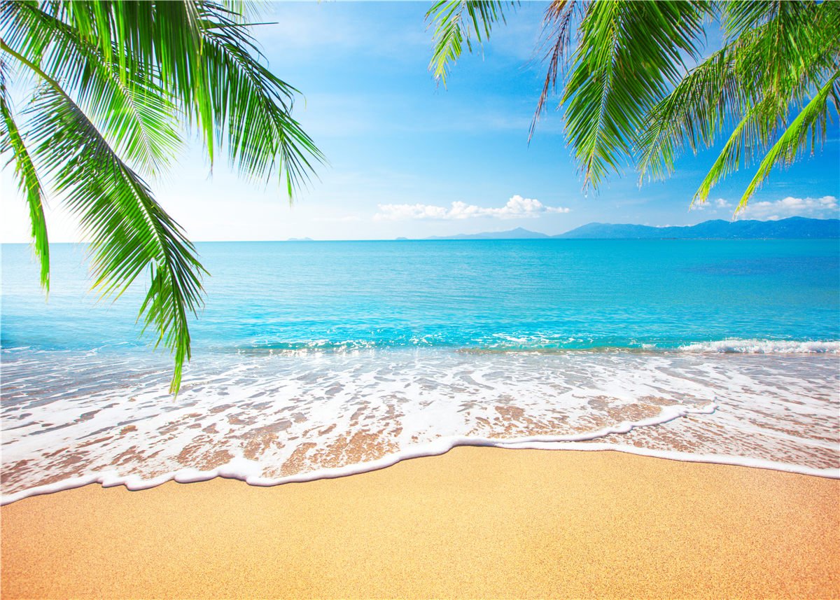 Gya 7X5Ft Tropical Beach Background Photo Props For Studio,Wedding,Party Photography Backdrops Vinyl